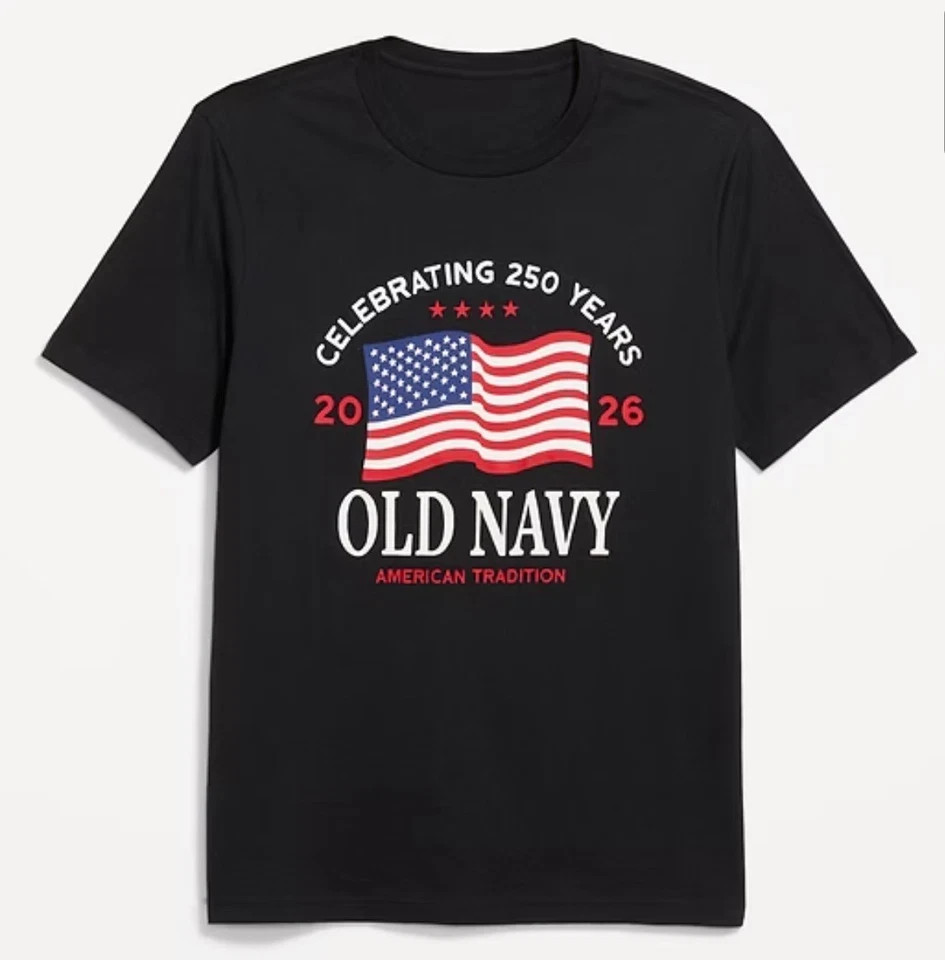 OLD NAVY US Flag 2026 RED, NAVY, etc 250th Anniversary T-SHIRT