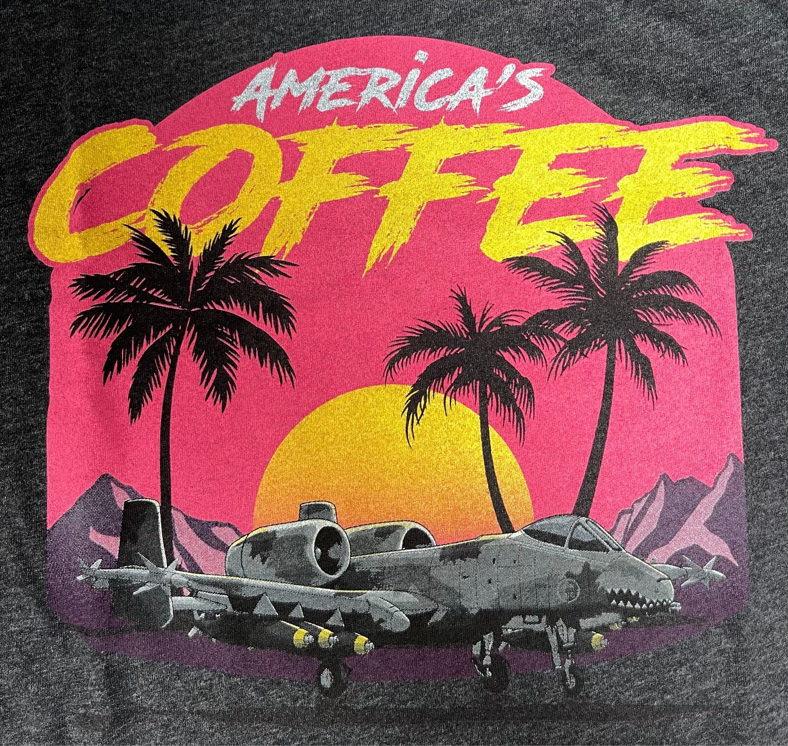 Black Rifle Coffee Company Sunset Jet Tshirt AMERICA’S COFFEE Men’s MEDIUM