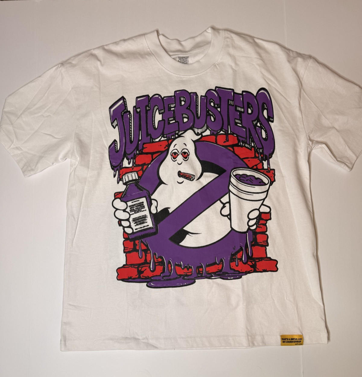 Awful lot of Cough Syrup Juice Busters Tee Size L NWOT