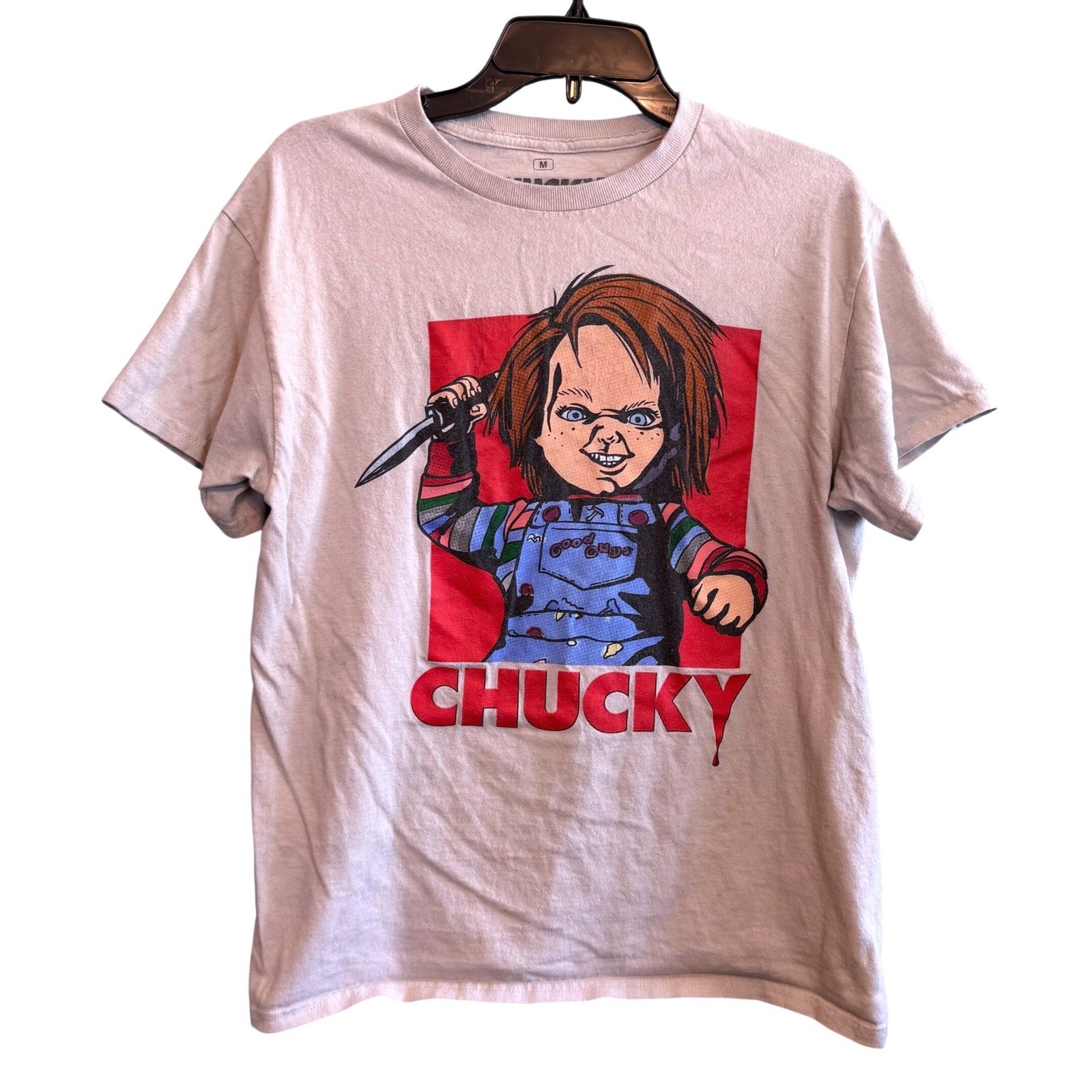 Chucky Child’s Play Horror Movie Graphic Tee Tan Ripple Junction Unisex Medium