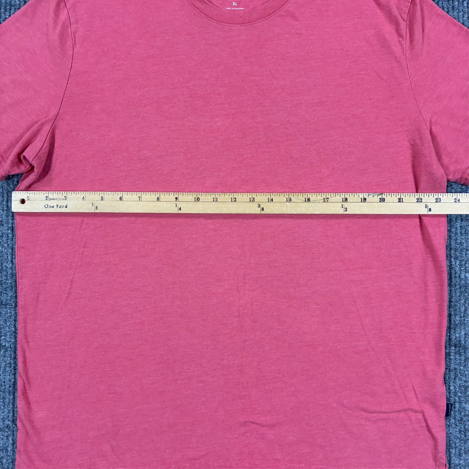 Lucky Brand Mens XL Coral Heather Crew Neck Short Sleeve Casual T Shirt