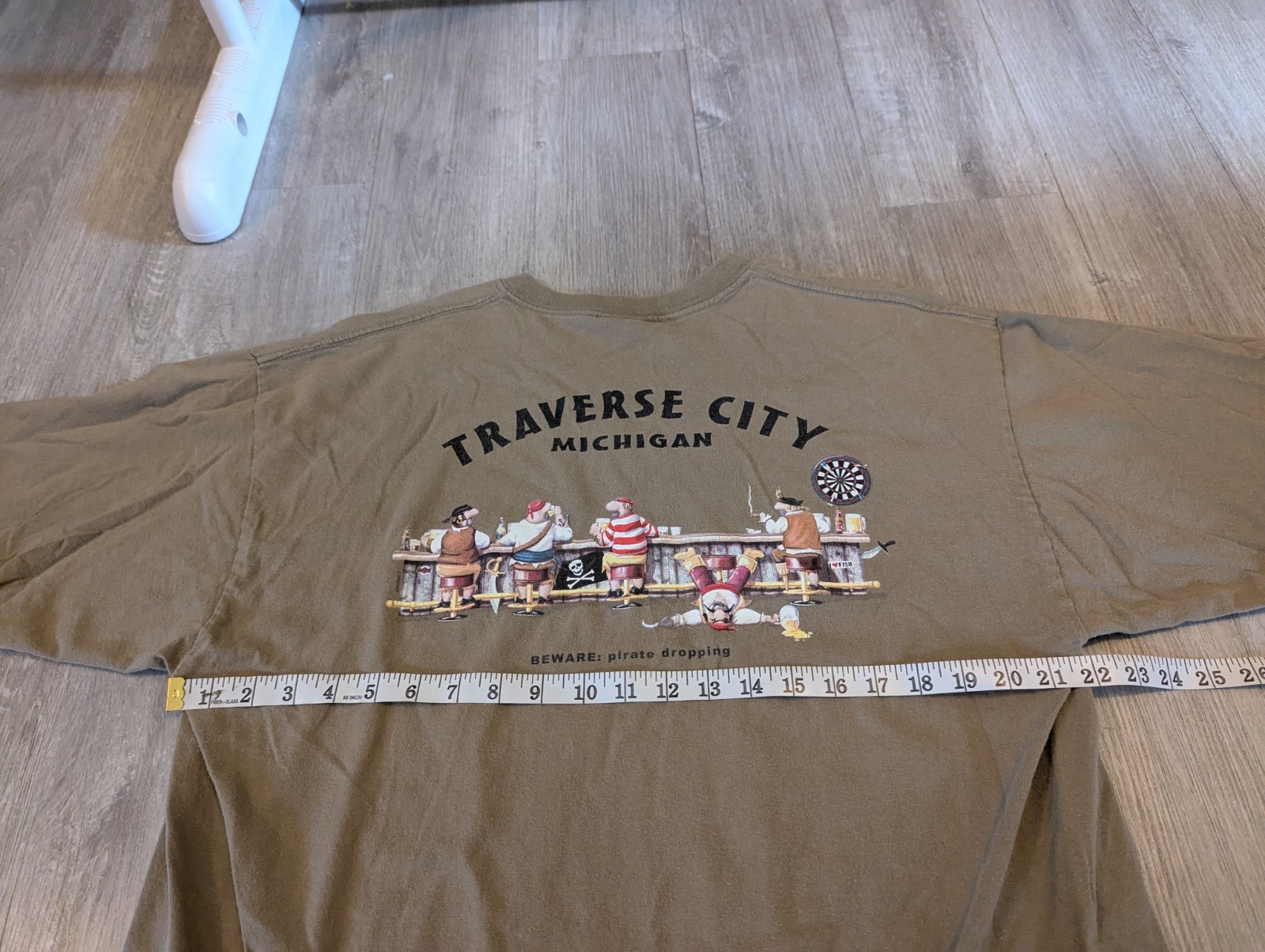 Vintage Traverse City Michigan Funny Comedy Pirate T Shirt XL