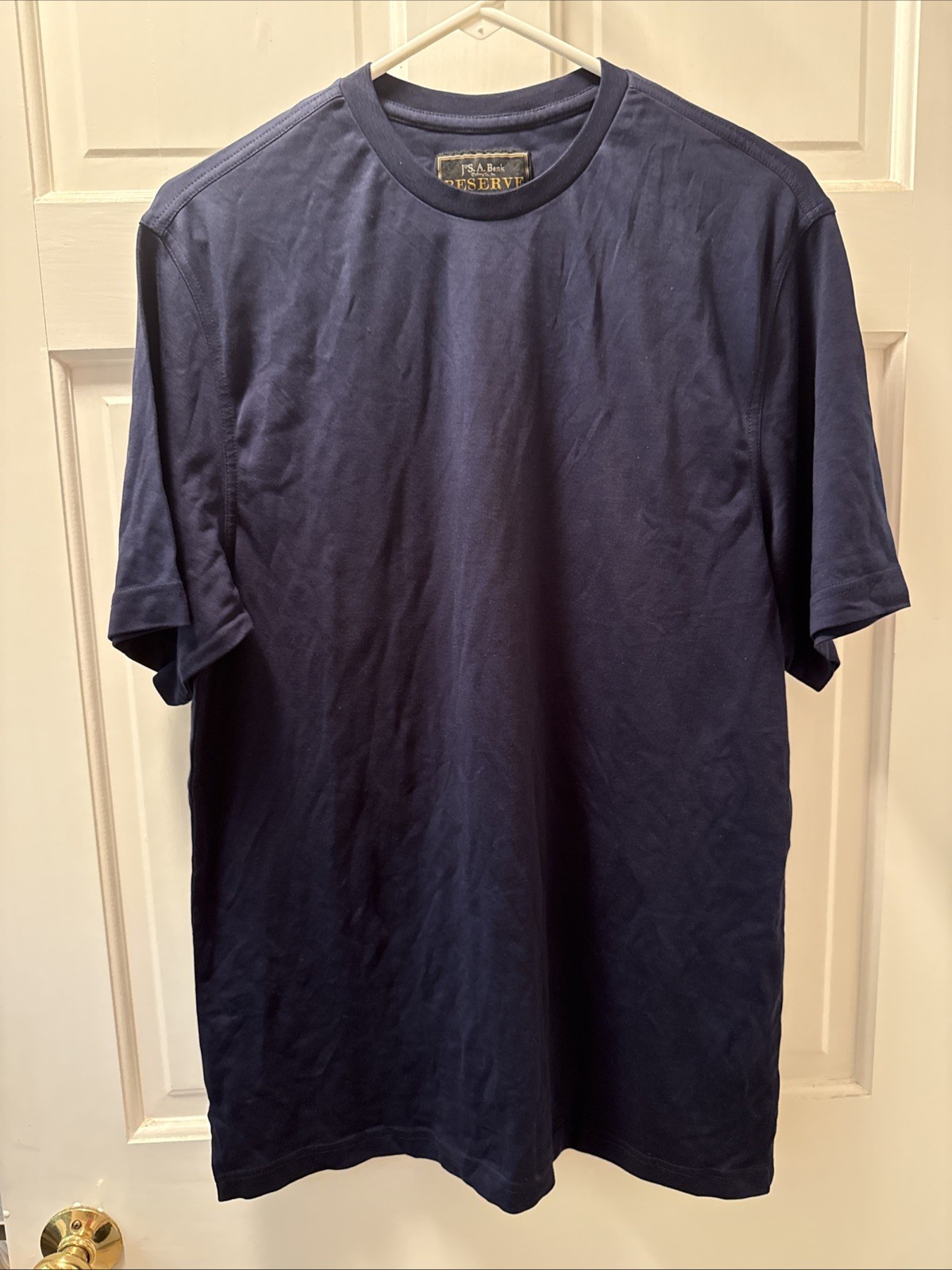 Men’s Jos A Bank Reserve T-Shirt Navy Blue 100% Pima Cotton, size M *NWT*