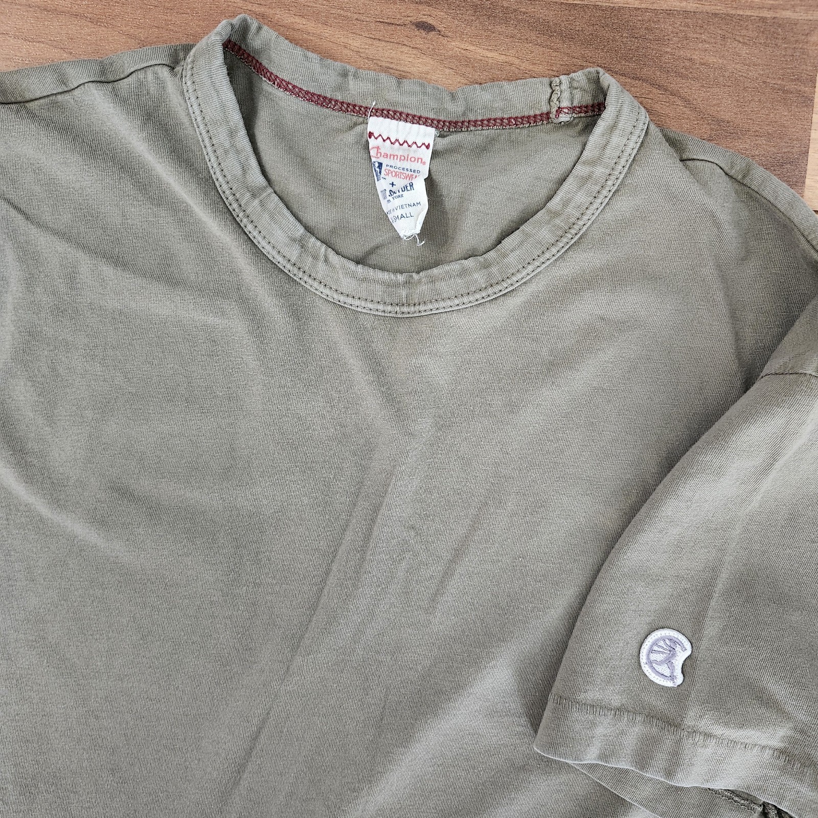 Todd Snyder Champion Short Sleeve Tee Shirt Fatigue Olive Faded XS/X-Small