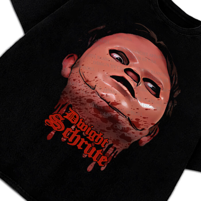 Dwight Schrute T-Shirt Schrute Farm Mask CPR Skit Custom Graphic The Office Tee