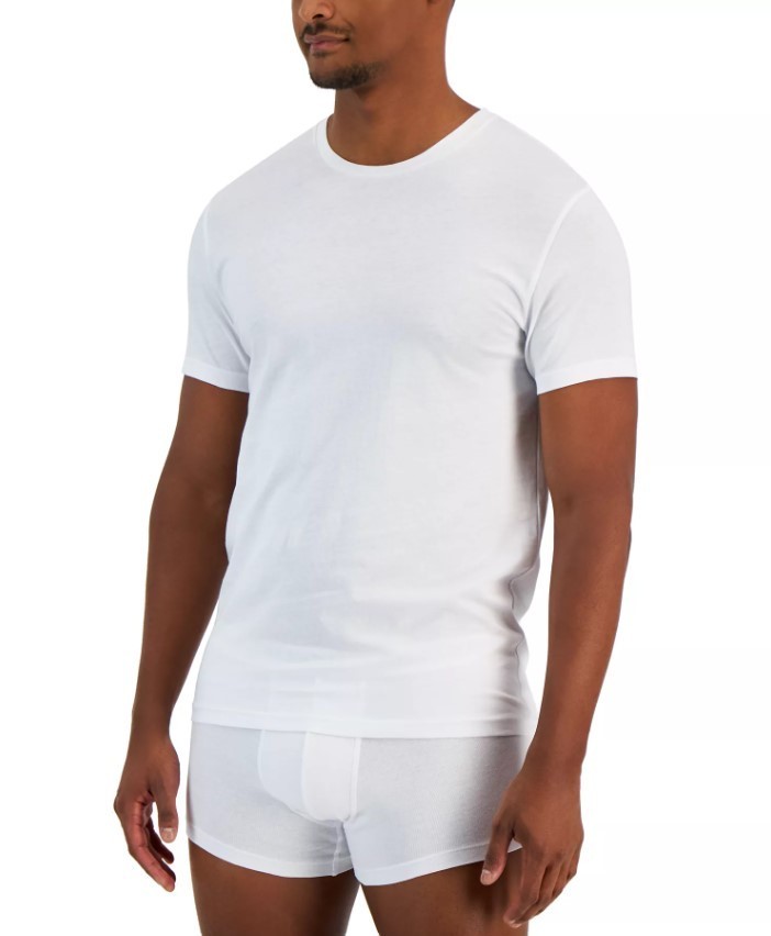 Alfani Men’s 4-Pk. Classic-Fit Solid Cotton Undershirts White XL