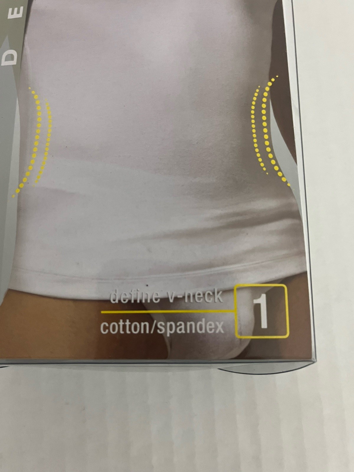 Evolve Define Shapewear V-Neck Tee T-shirt Men’s L 42-44 White NEW