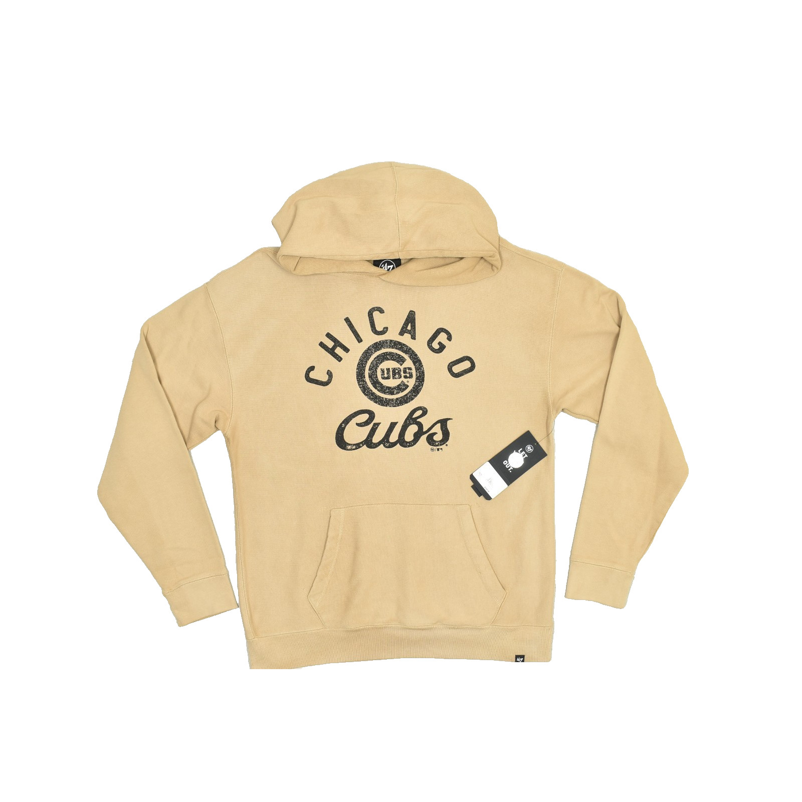 NEW Chicago Cubs Levelwear Podium Team Arch Pullover Hoodie – Khaki Size M