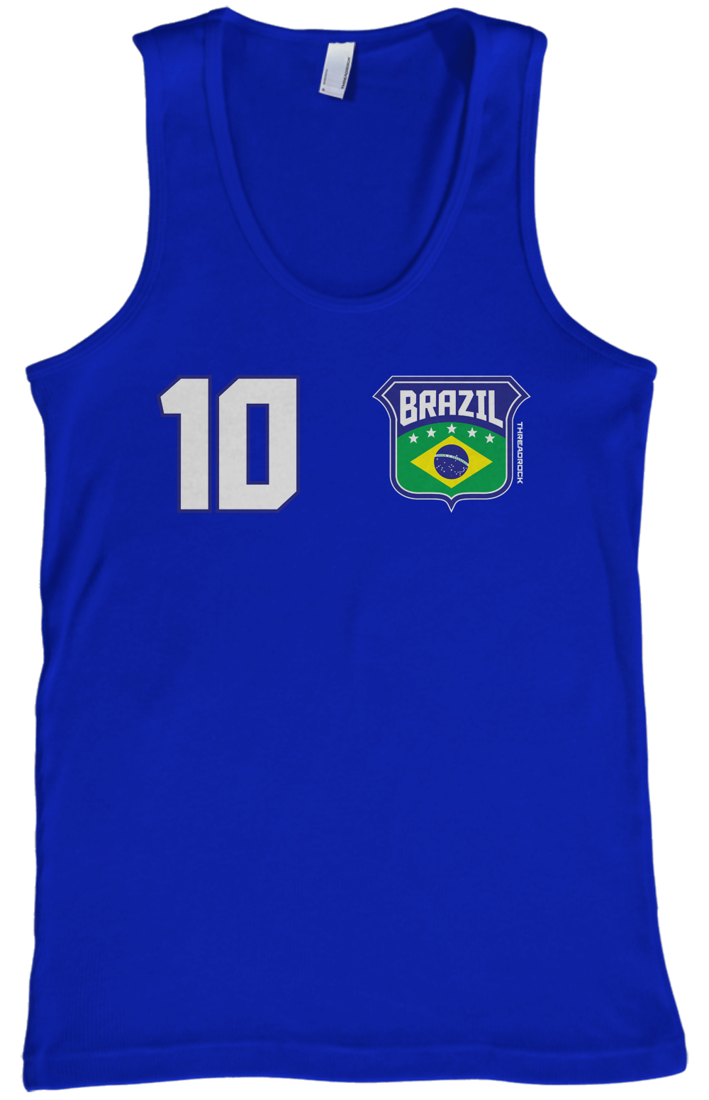 Threadrock Men’s Team Brazil Soccer Tank Top Brazilian Football