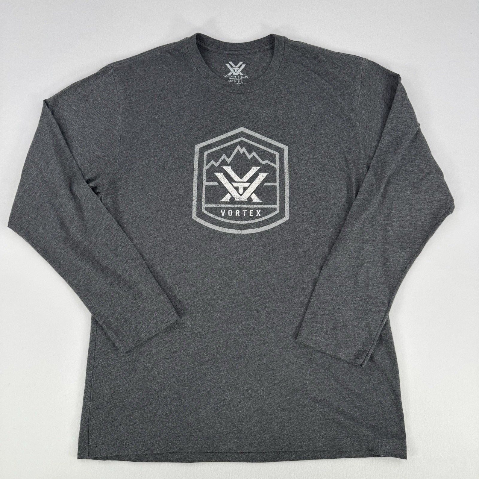 Vortex Optics Shirt T-Shirt Men’s LargeGray Long Sleeve Logo Lightweight