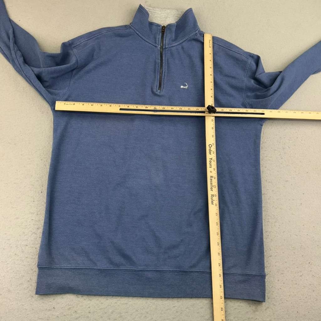 Cuffys Sweatshirt Mens XL Blue Knit Long Sleeves 1/4 Zip Pullover