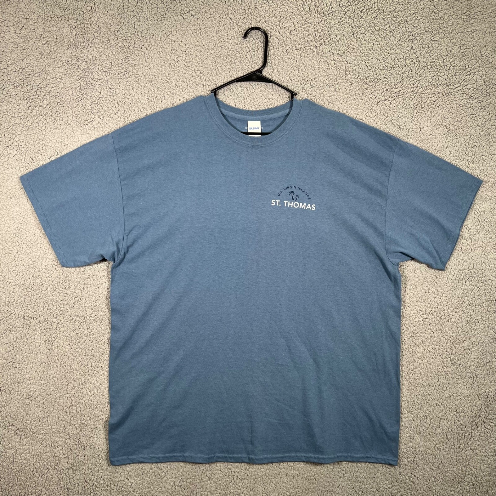 Princess Cruises Shirt Mens 2XL XXL Blue St. Thomas US Virgin Island Crewneck