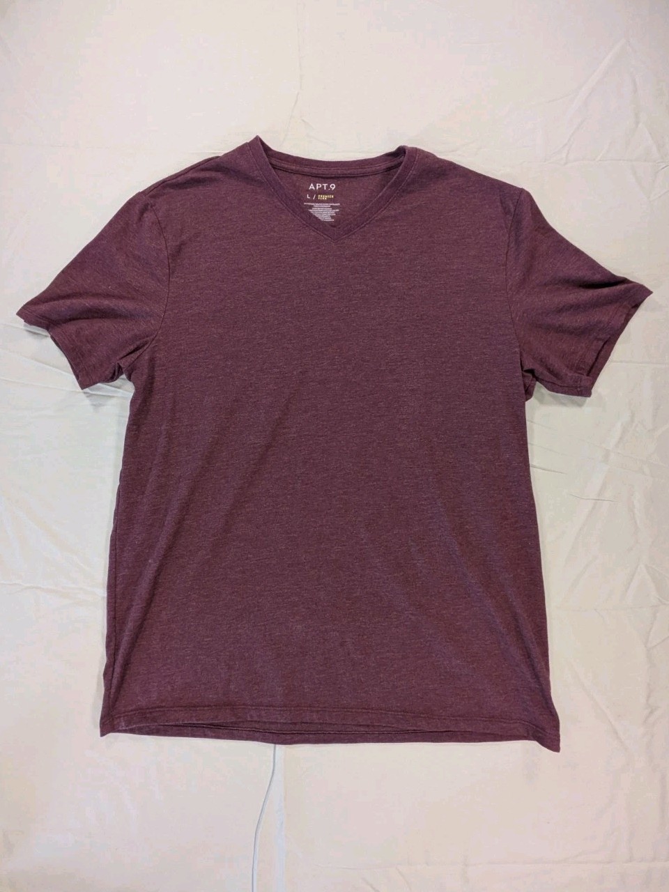 APT.9 Premier Flex Maroon V-Neck T-Shirt Large Lightweigh