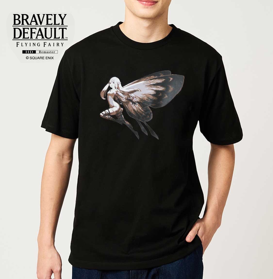 Bravely Default x graniph Airy T-Shirt Black Japan New