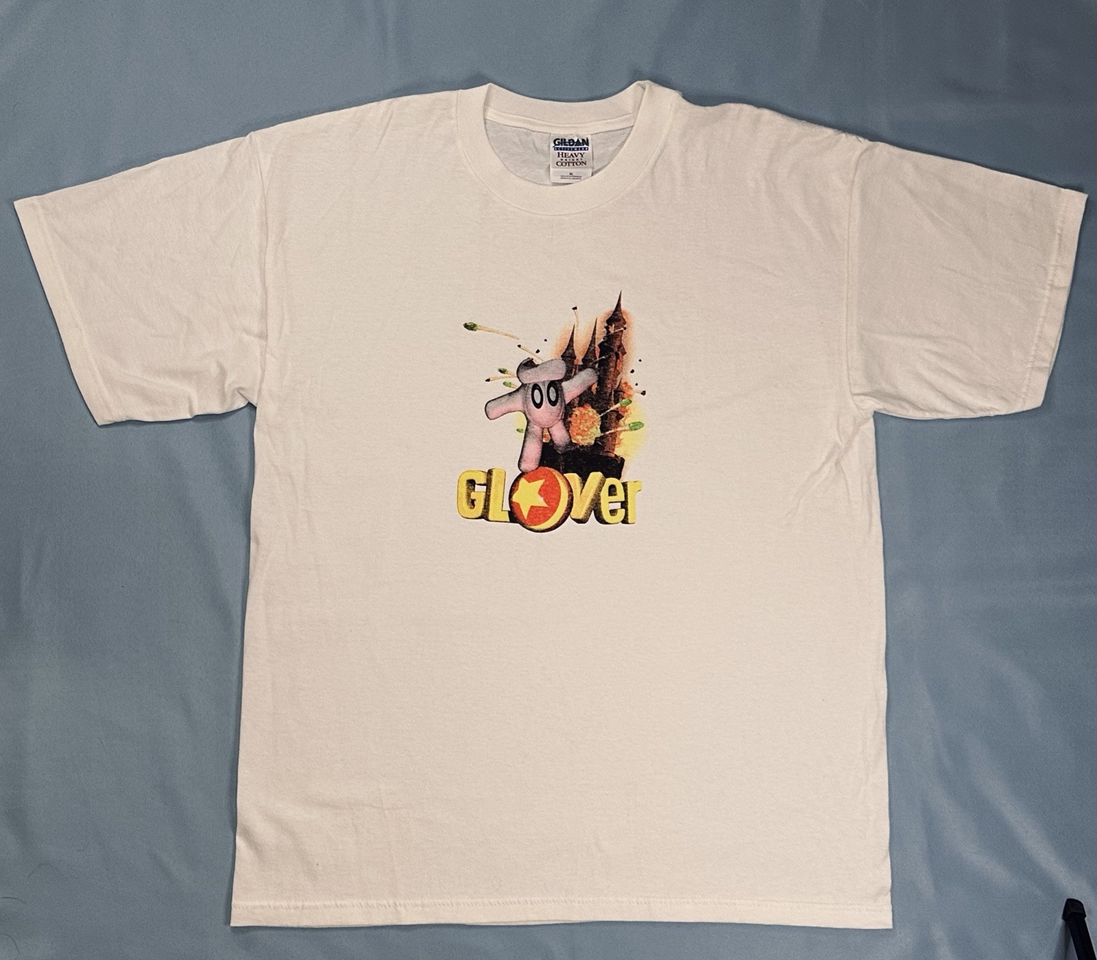 Vtg 1998 Glover Nintendo 64 N64 Promo T Shirt XL Video Game White Hasbro 90s