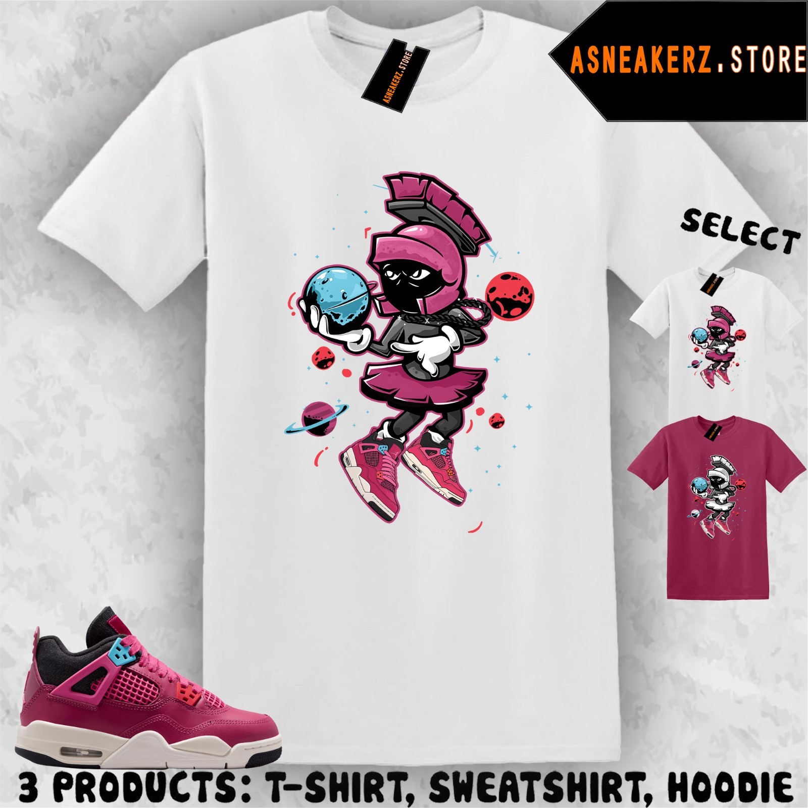 Tee Shirt Matching AJ 4 She’s A Star GS 2026 Match Sneaker Sneakerhead Martian