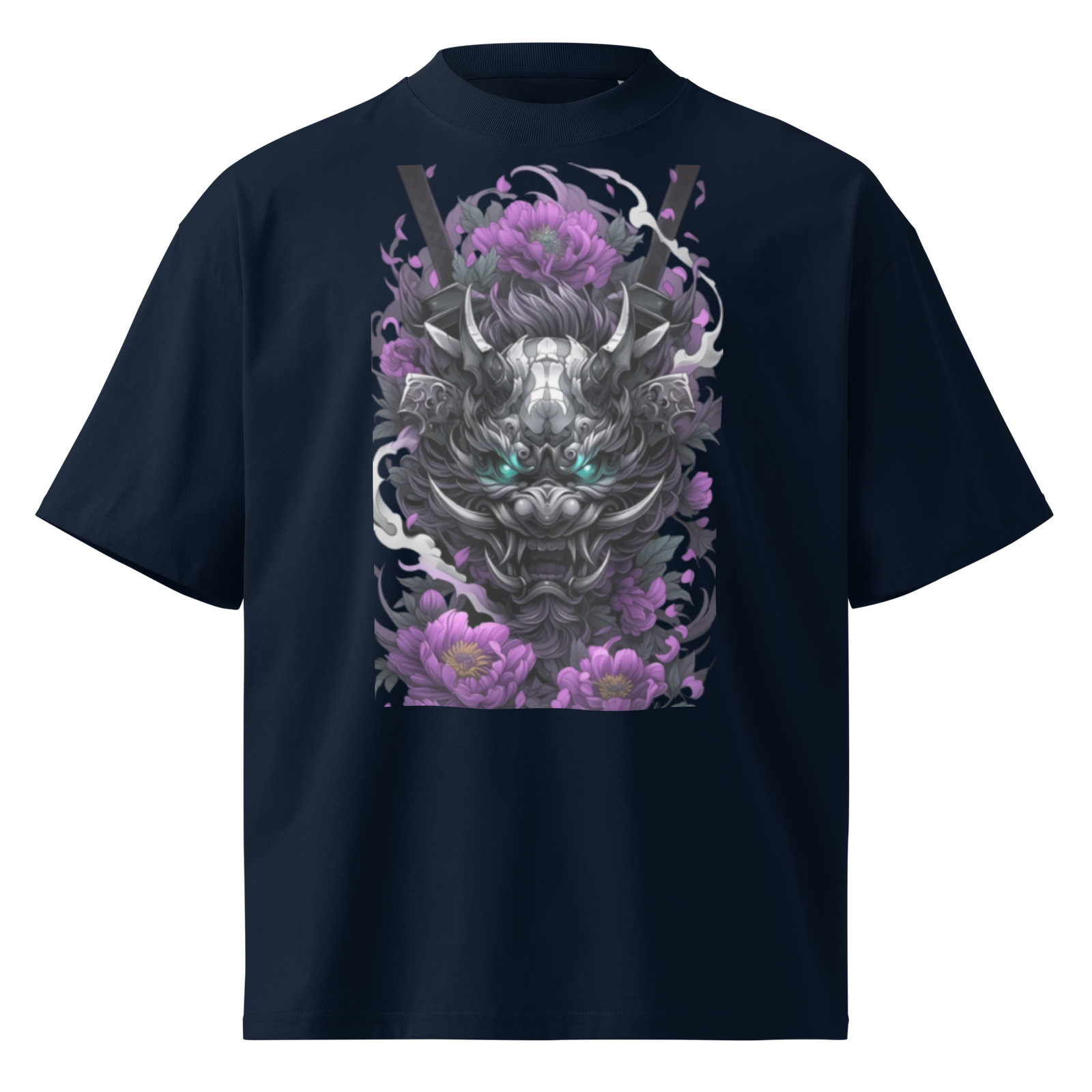 Maglietta Uomo Oni Giapponese Demonio Samurai Anime Streetwear