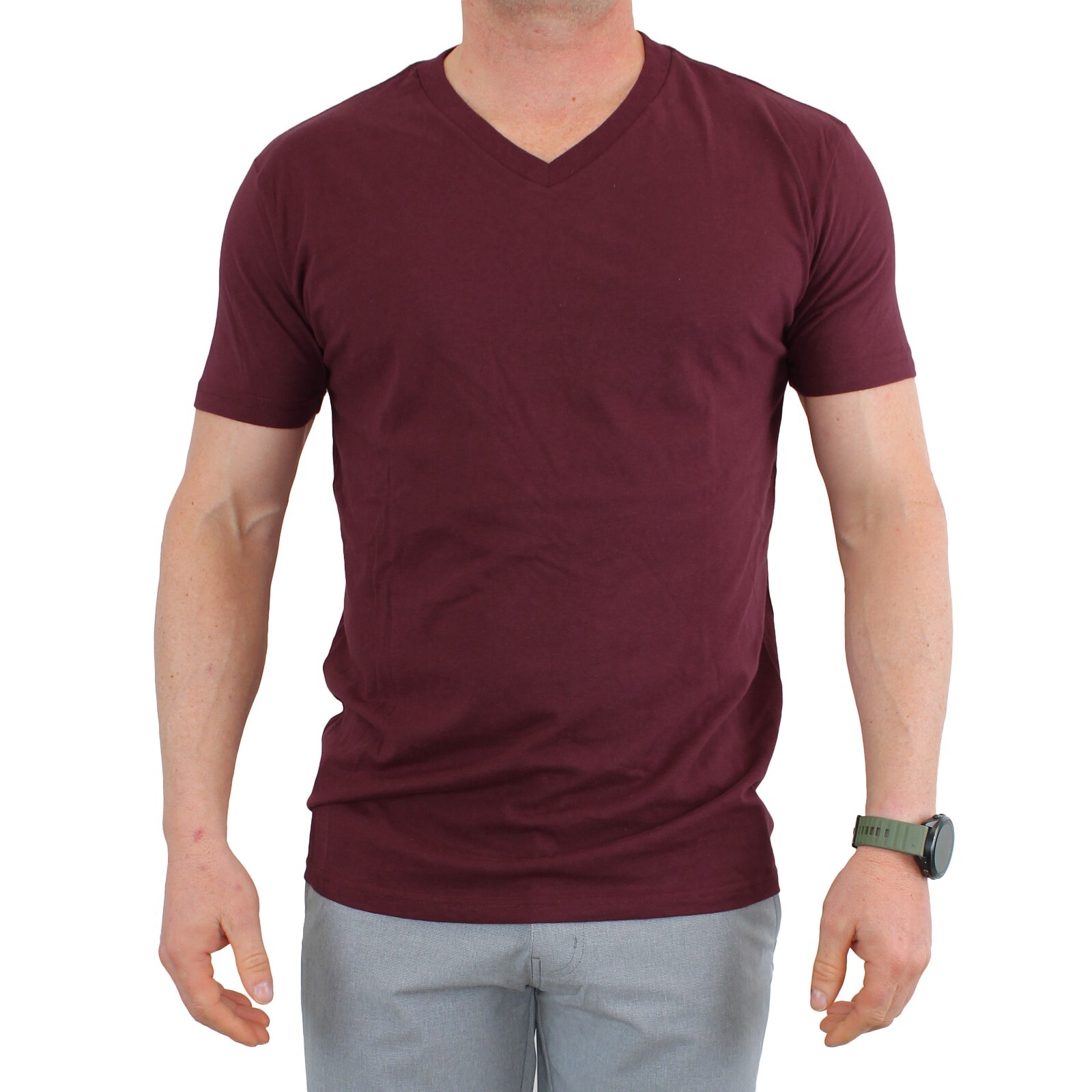 True Classic Men’s V-Neck Shirt Short Sleeve Ultra Soft Tagless Cotton Tee