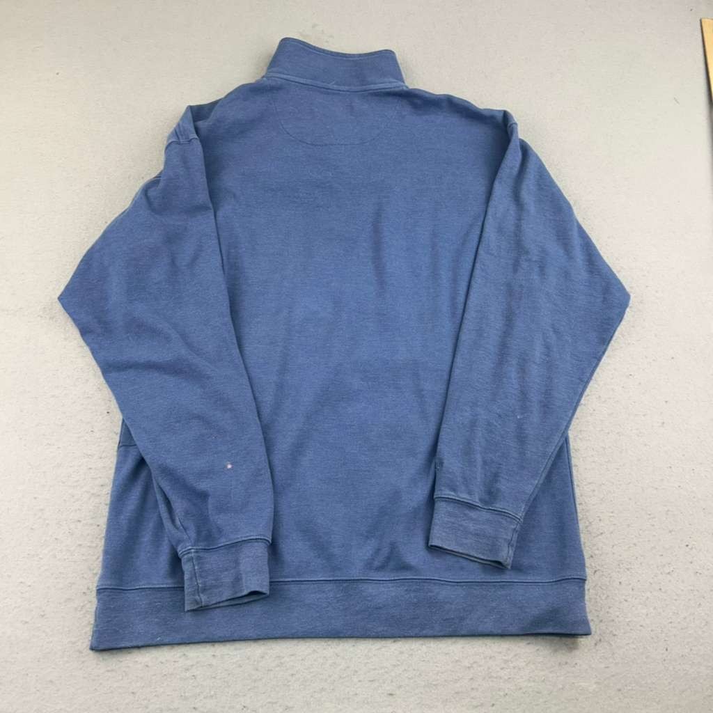 Cuffys Sweatshirt Mens XL Blue Knit Long Sleeves 1/4 Zip Pullover