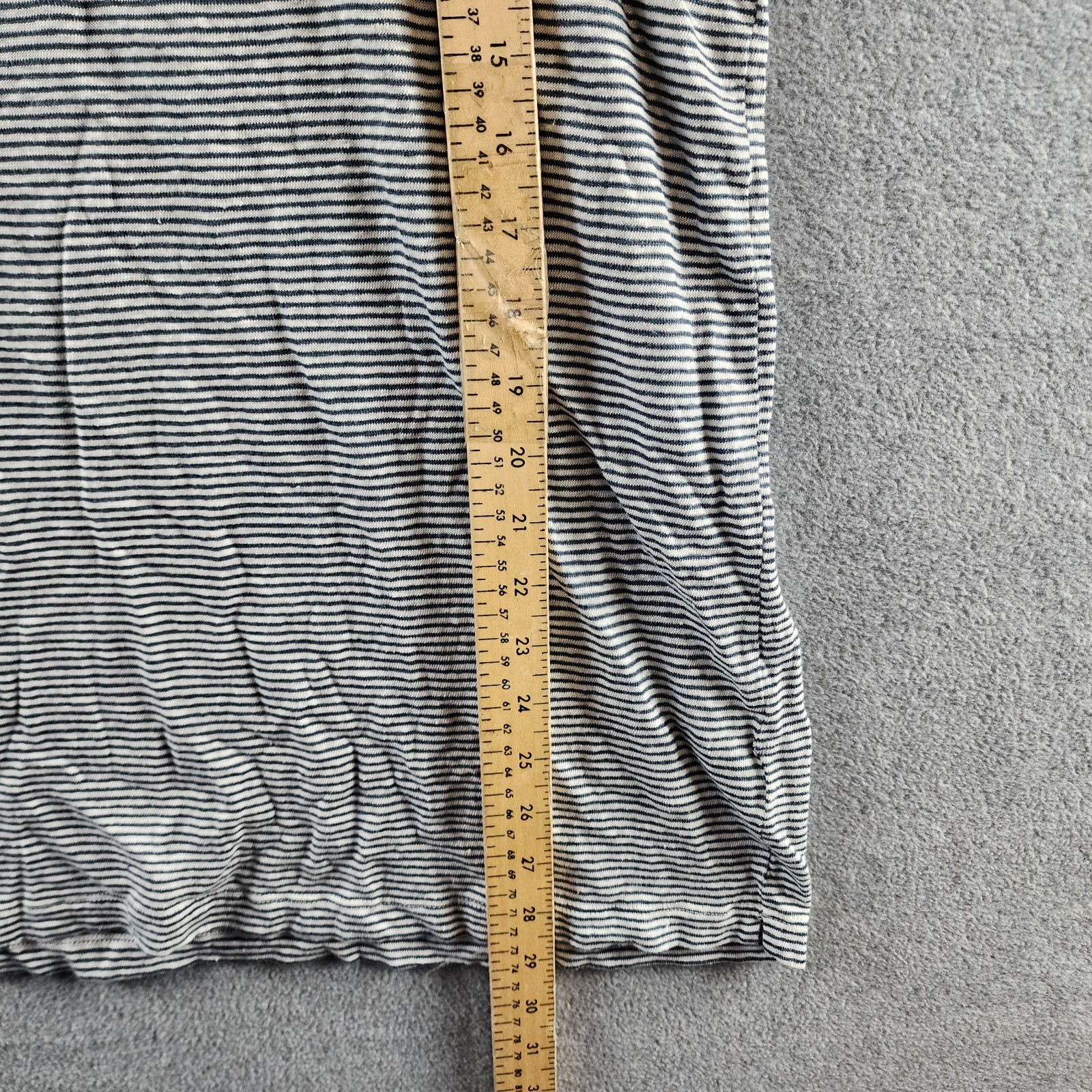 The Men’s Store at Bloomingdale’s Striped Linen Tee XL Dark Slate Short Sleeve