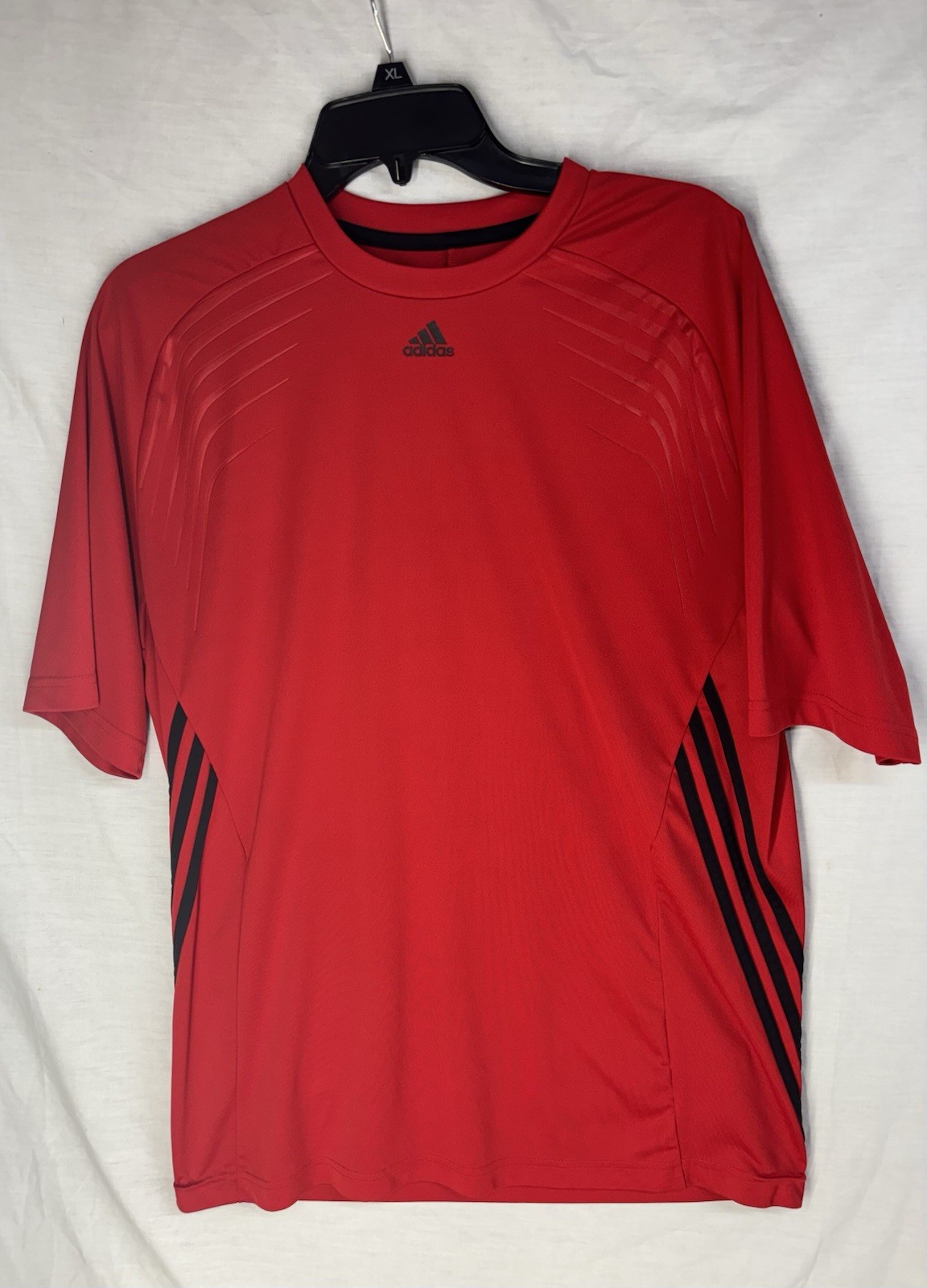 Adidas Climalite Soccer Jersey Shirt Men’s Large Red Short Sleeve Athletic Fit