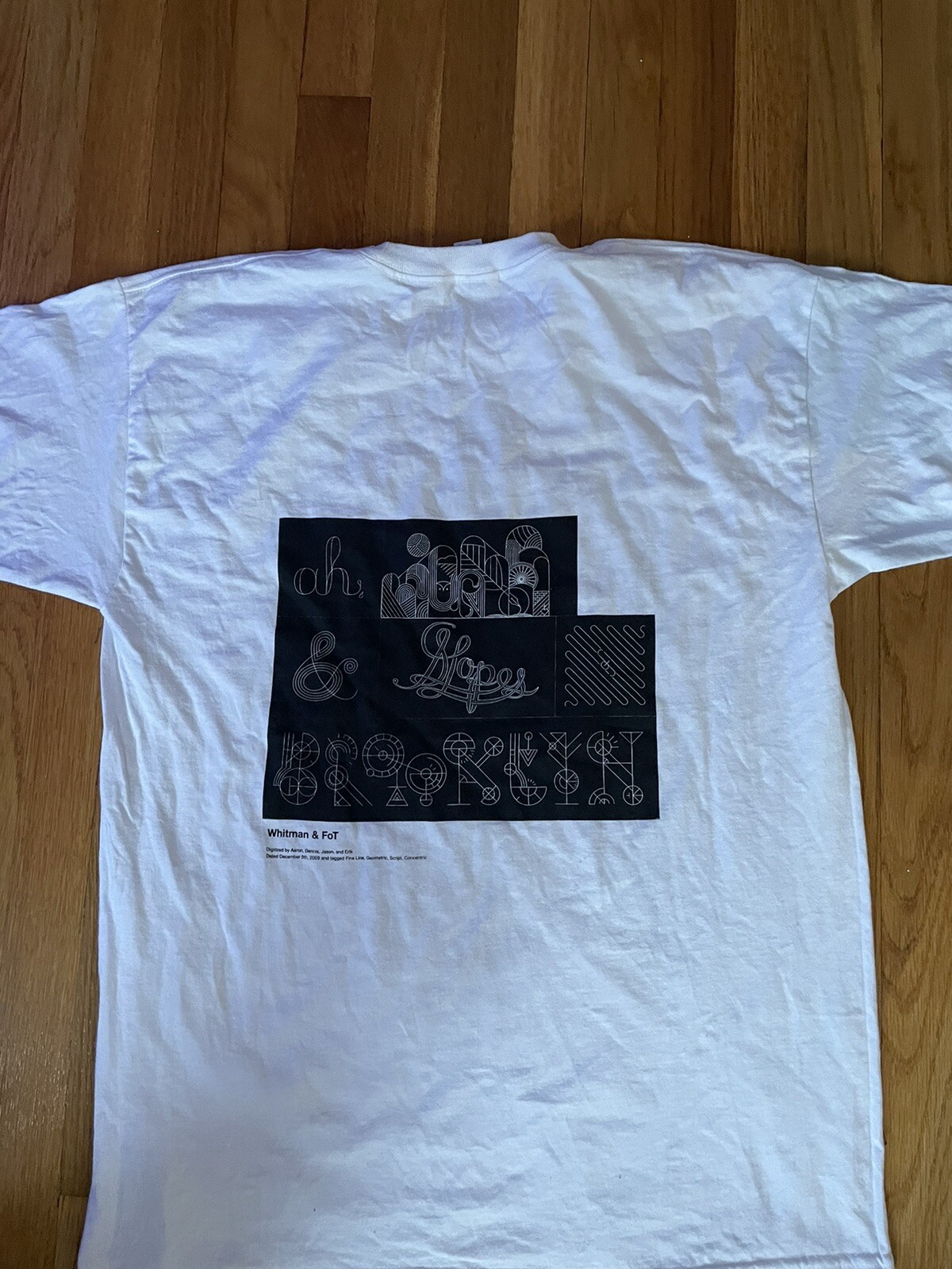 Walt Whitman Quote Female Form Shirt White Size L Rare Poet Poem