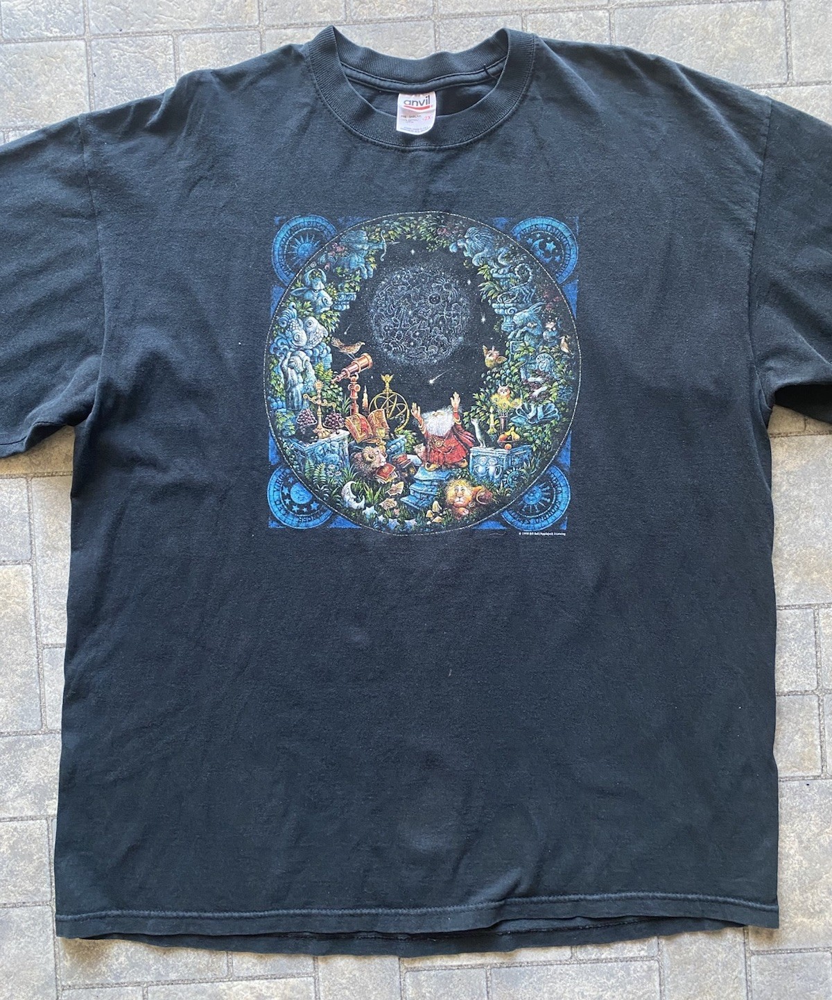 Vintage 1998 Bill Bell Astrology Wizard Long Sleeve Shirt Size 2XL Men’s VTG