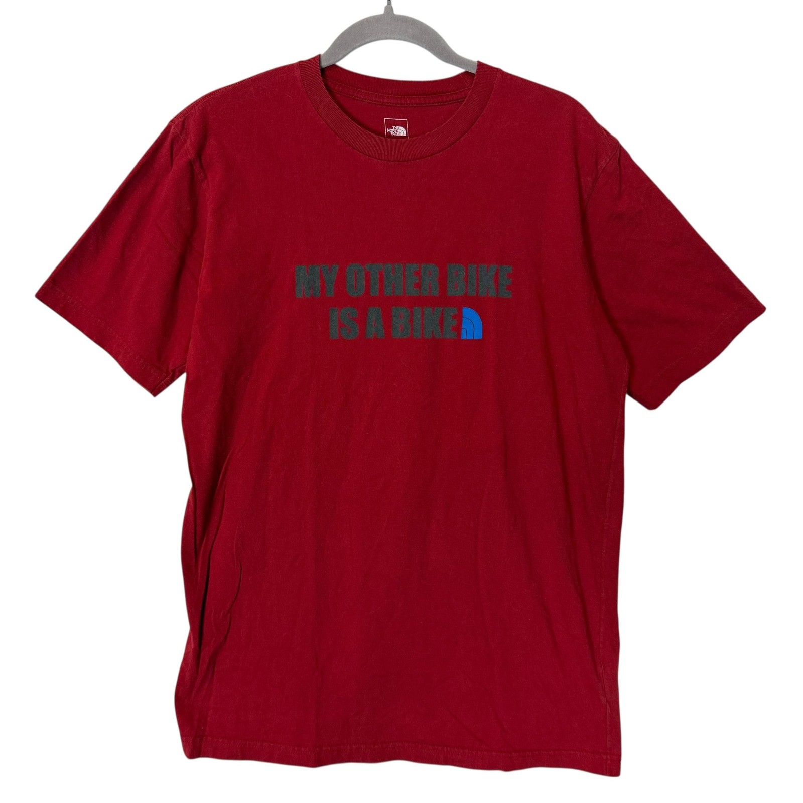 The North Face Shirt Mens Medium Red My Other Bike Graphic Tee Outdoor Cycling