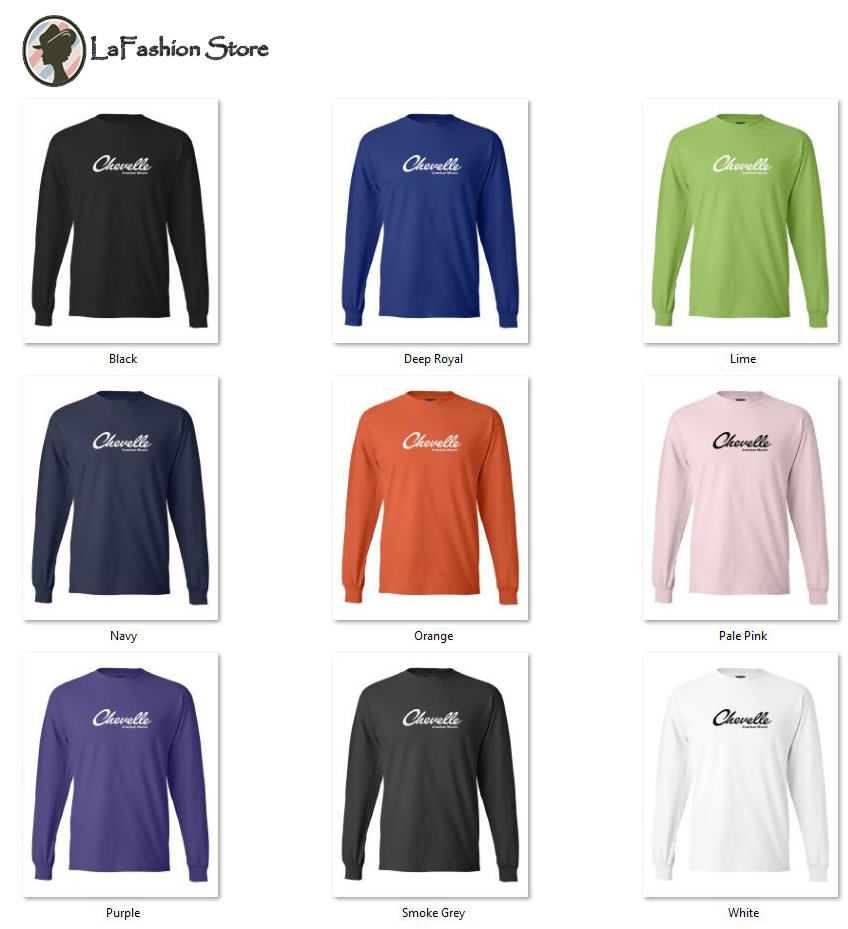 Chevelle American Muscle Chevrolet Classic CarLogo TeeVintage Long Sleeve Tshirt