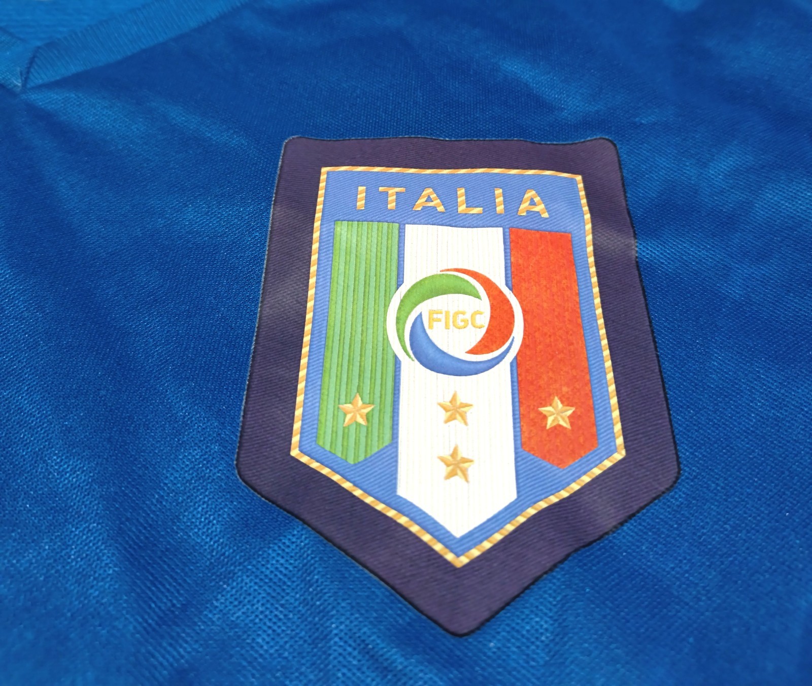 Puma Italy Football Shirt M Blue National Team Italia Soccer Jersey Graphic VGC