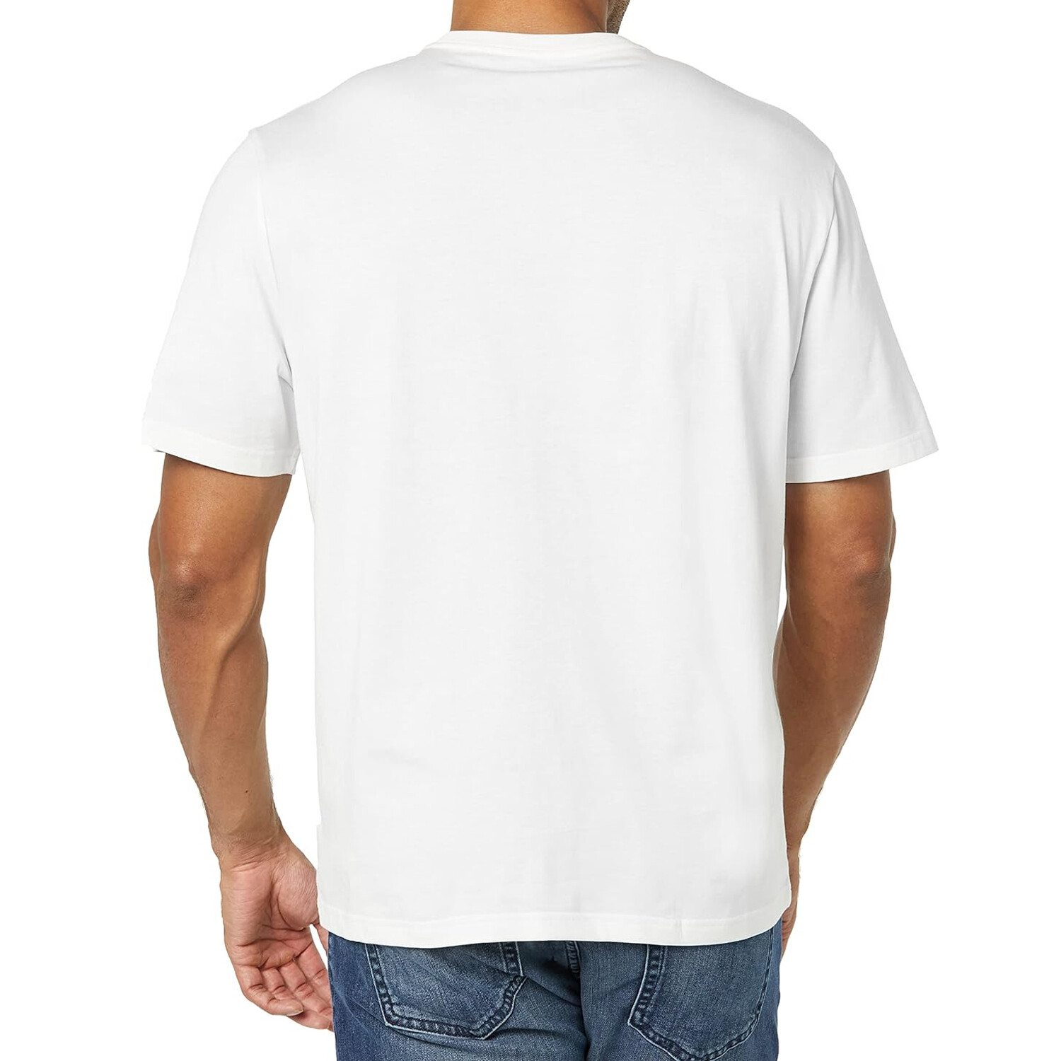 New Men’s Heavyweight Cotton Double Yarn Drop Shoulder Round Neck T-shirt Casual