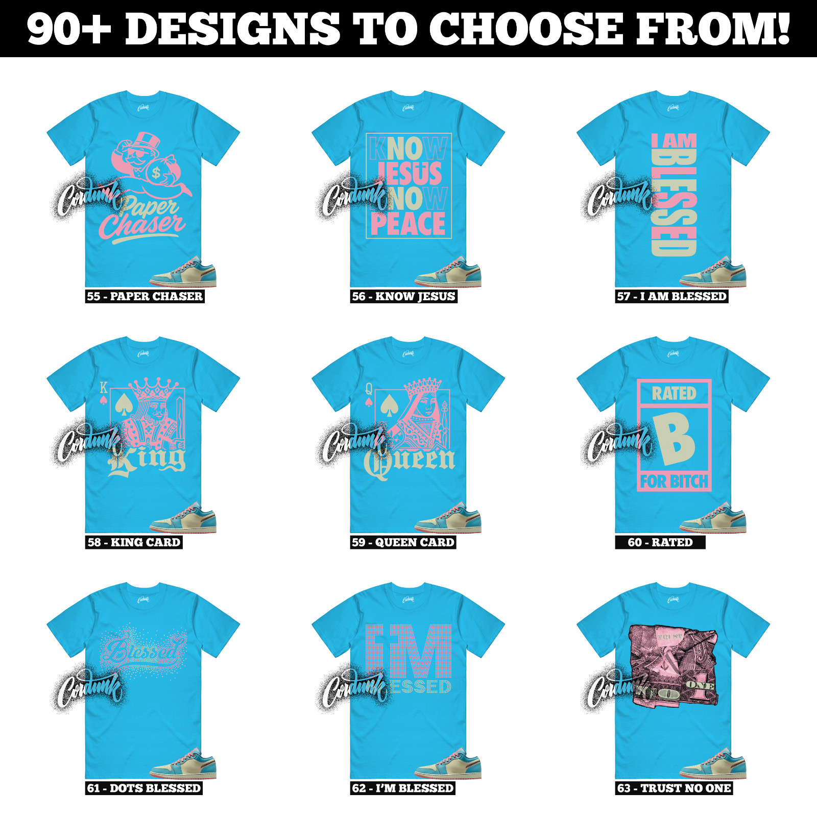 1 Somos Eternos Denim Turquoise Smokey Blue Red Stardust Stone T Shirt to Match