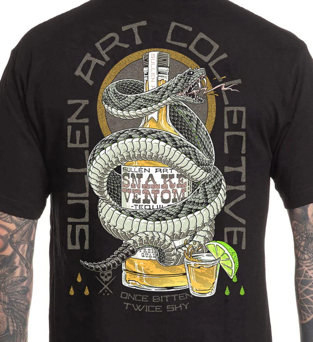 Sullen Art Collective True Artist Pin Up Tattoo Men’s Standard Tee SNAKE VENOM
