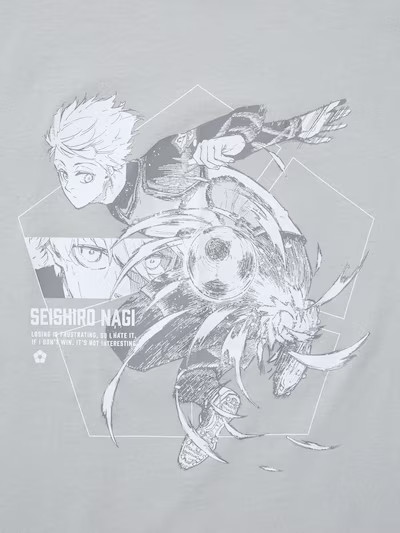 UNIQLO Manga UT Blue Lock T-Shirt 2026 From Japan New Gray Cotton Seishiro Nagi