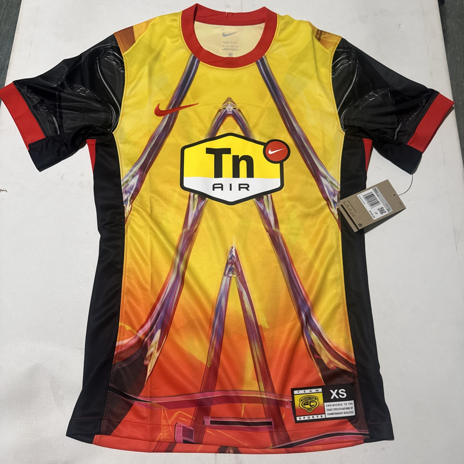 Nike Stadium Soccer Jersey Tuned Air Tailwind “What The” Tn Air Flames Large XS