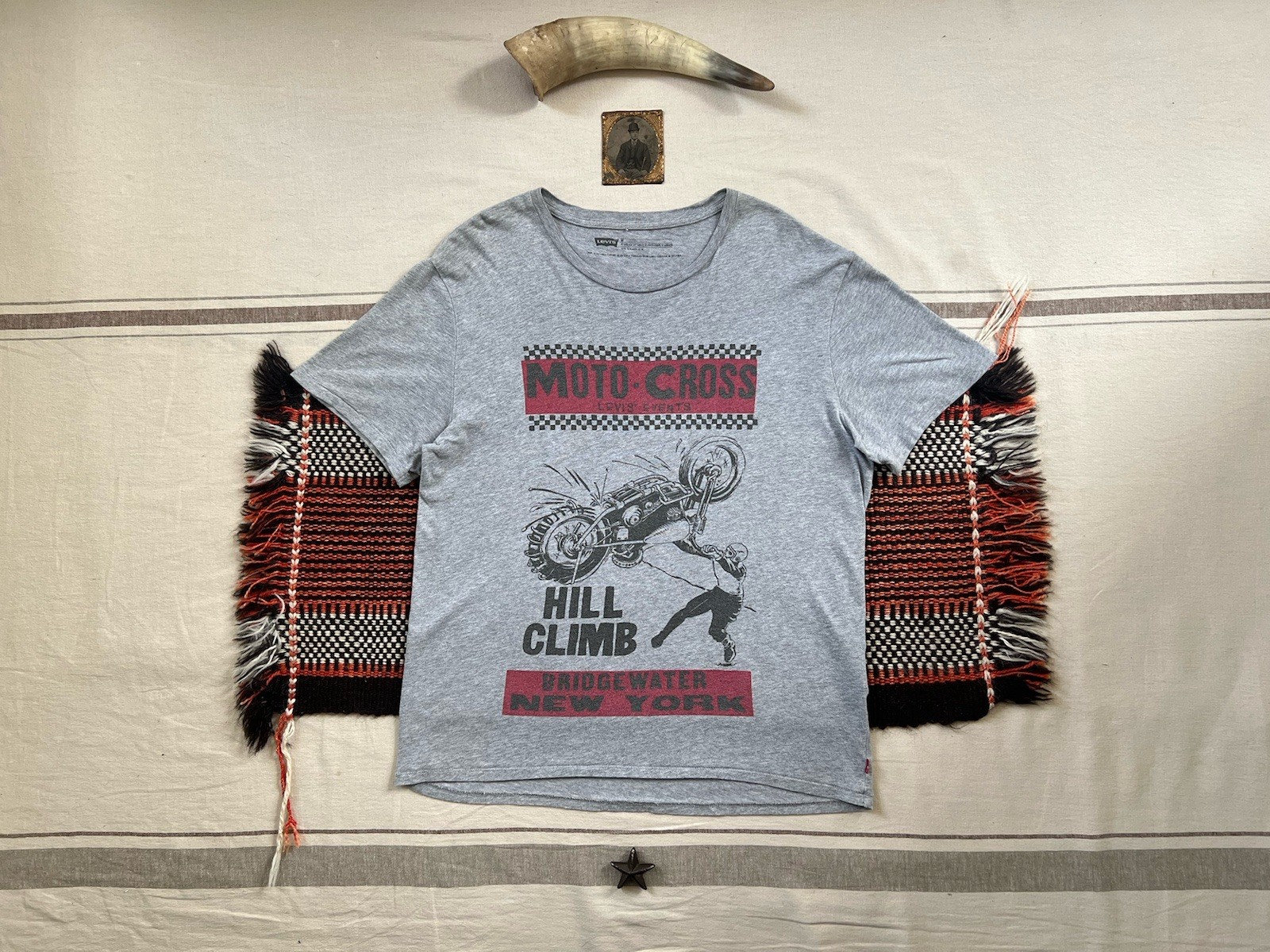 Levi’s Biker T-Shirt M Vintage Clothing 2016 Moto Cross MC Club 50s Motorcycle