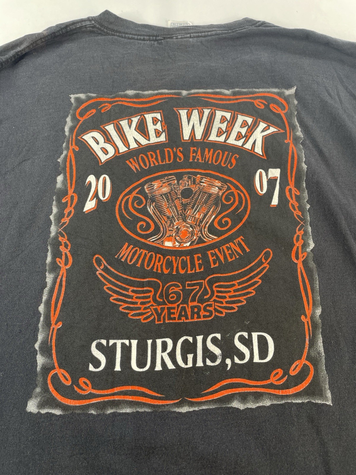 Men Delta Black “Bike Week 2007 “Graphic Long Sleeve Shirt Size Xl