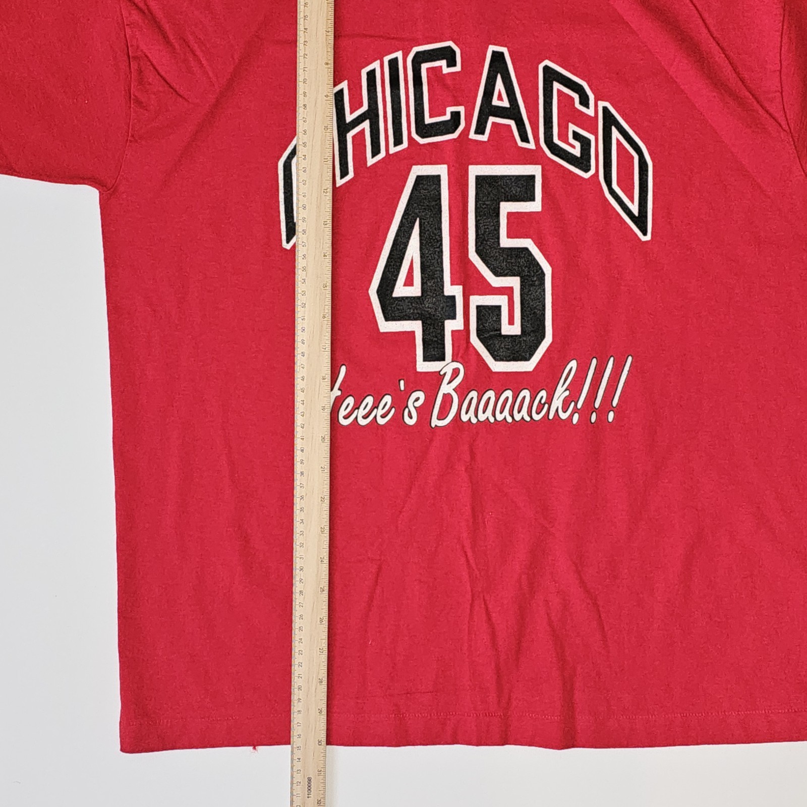 VTG 90s Chicago Bulls Michael Jordan Shirt Men’s X-Large Hes Back 45 Rap Tee