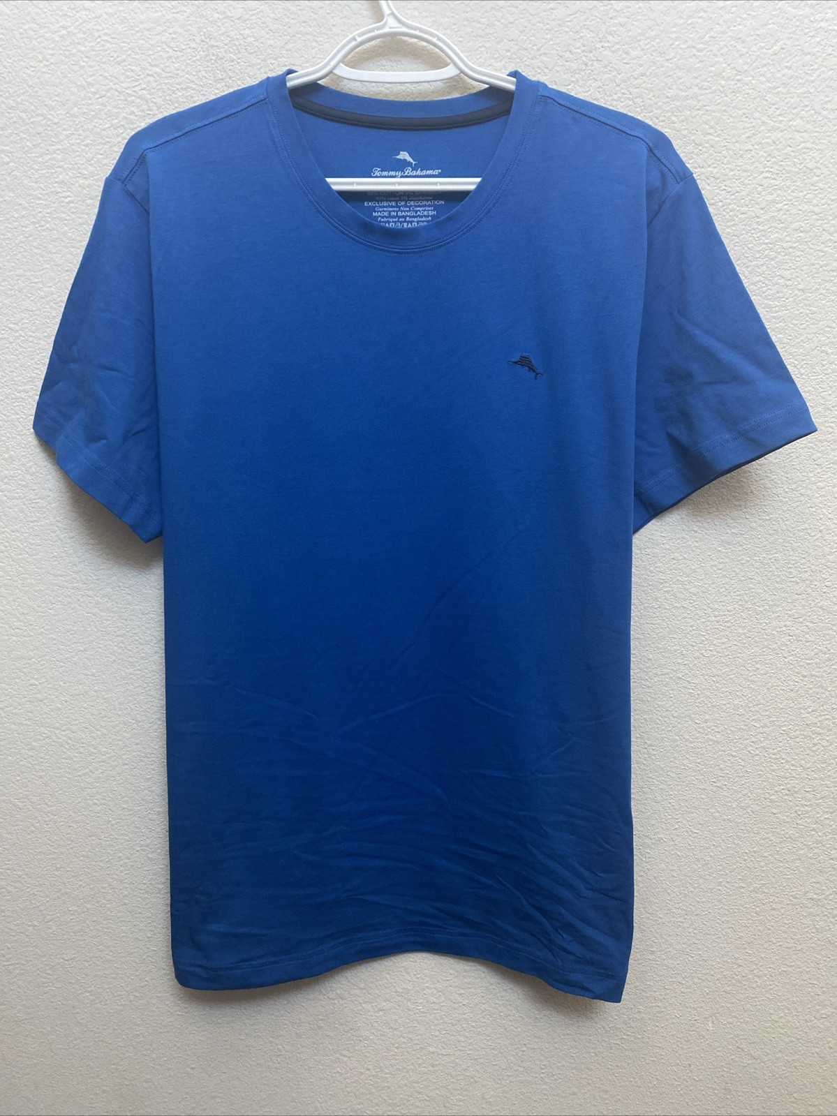 NEW Tommy Bahama Blue T-Shirt Cotton Spandex NWT $36 Large