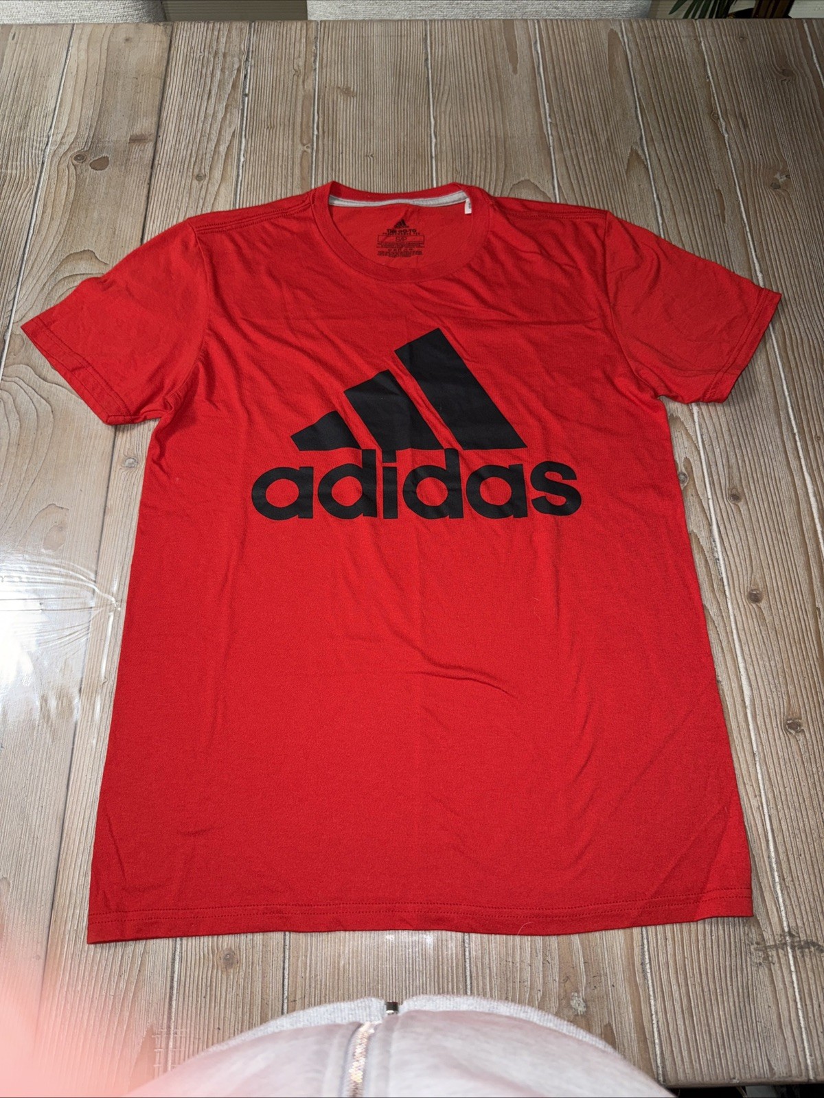 Adidas Performance Tee Red Short Sleeve T-Shirt Cotton/Polyester Size Small