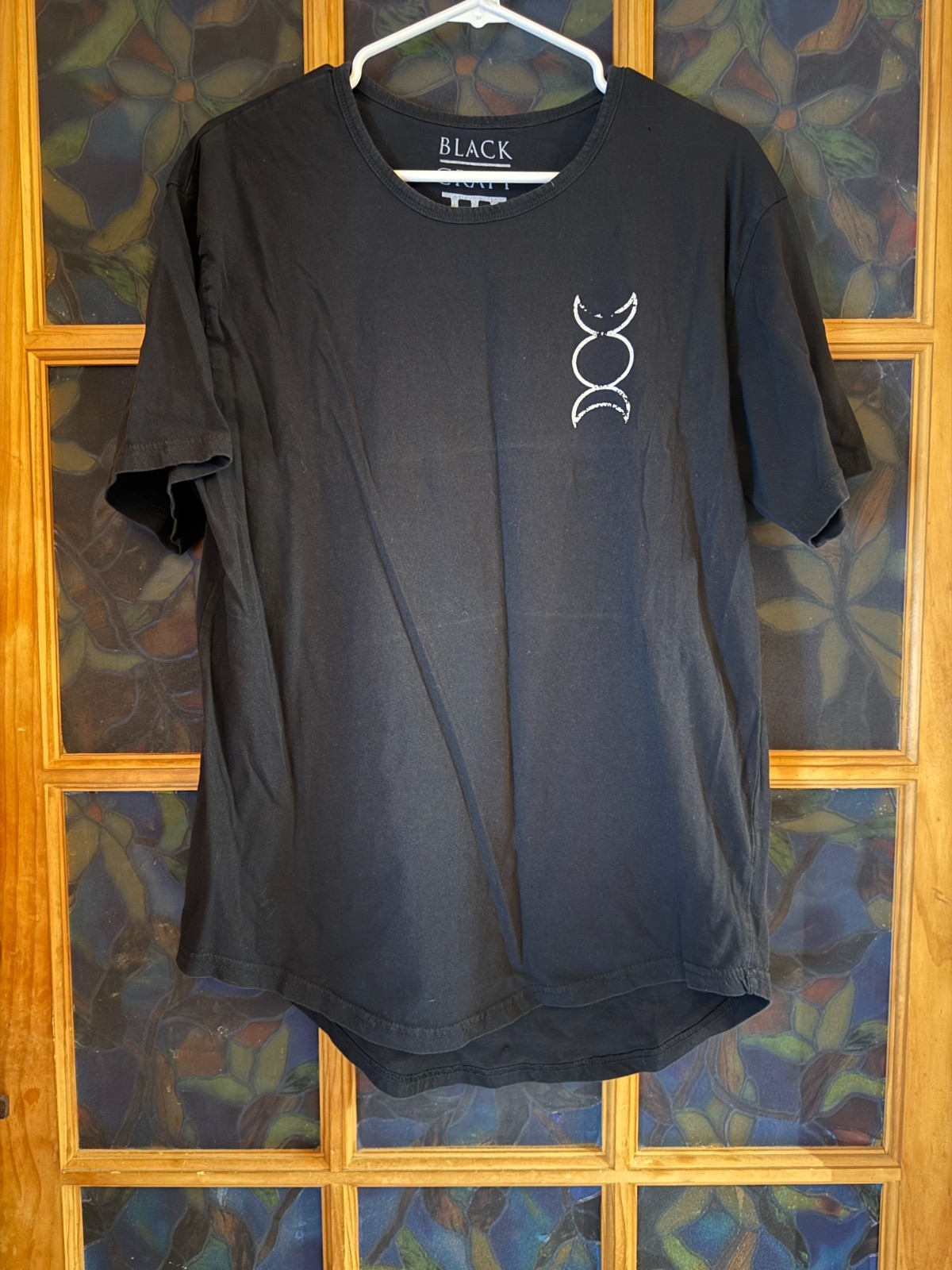 2pc Black Craft Cult II & III Graphic T-Shirts Size LARGE Black Bats Triple Moon