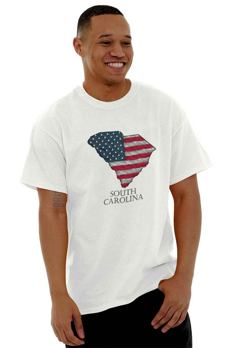 SC United States America Patriotic Gift Idea Womens or Mens Crewneck T Shirt Tee