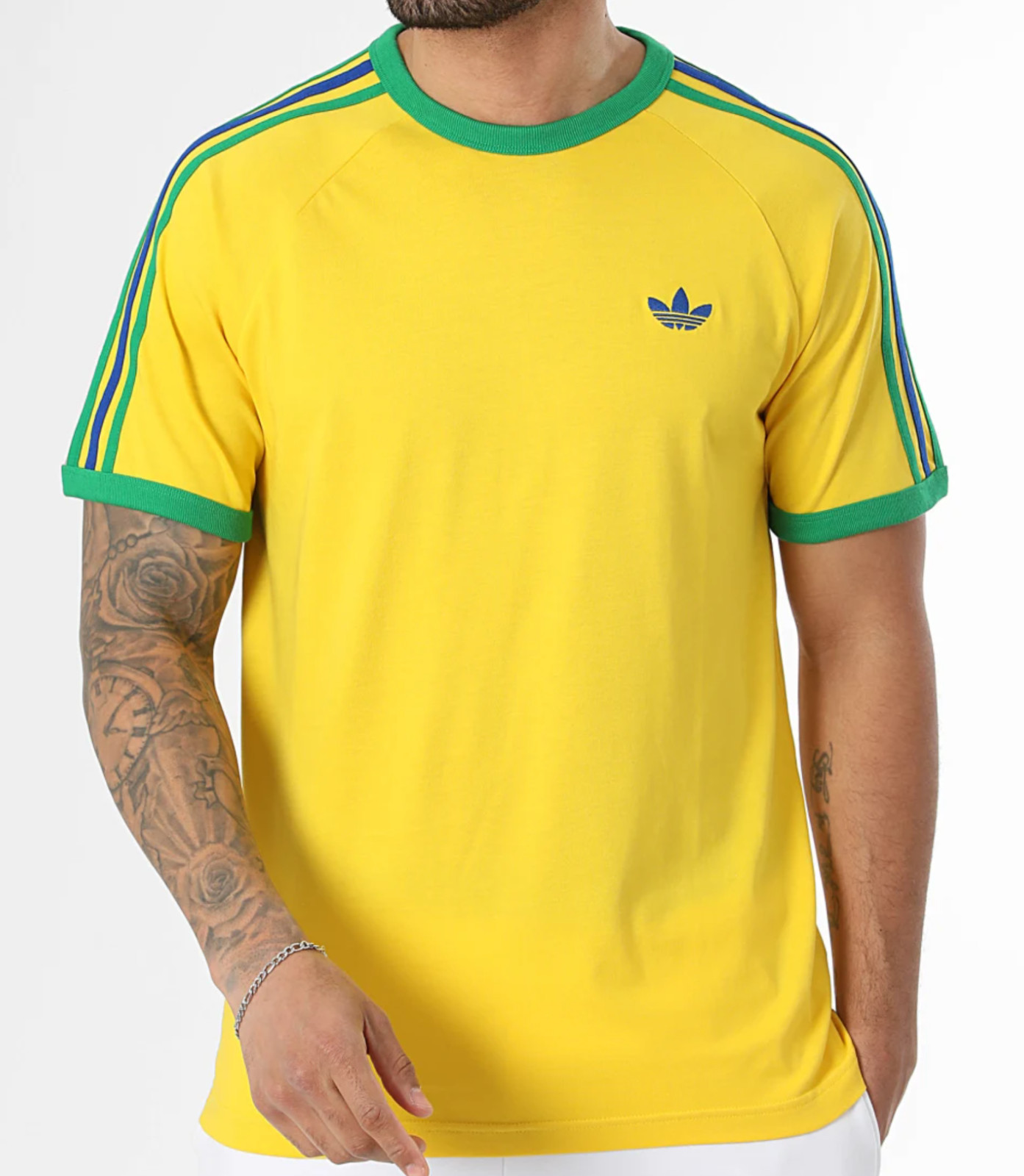 NEW MEN’S ADIDAS ORIGINALS 3-STRIPES JAMAICA TREFOIL SHIRT ~SIZE 2XL #KC864