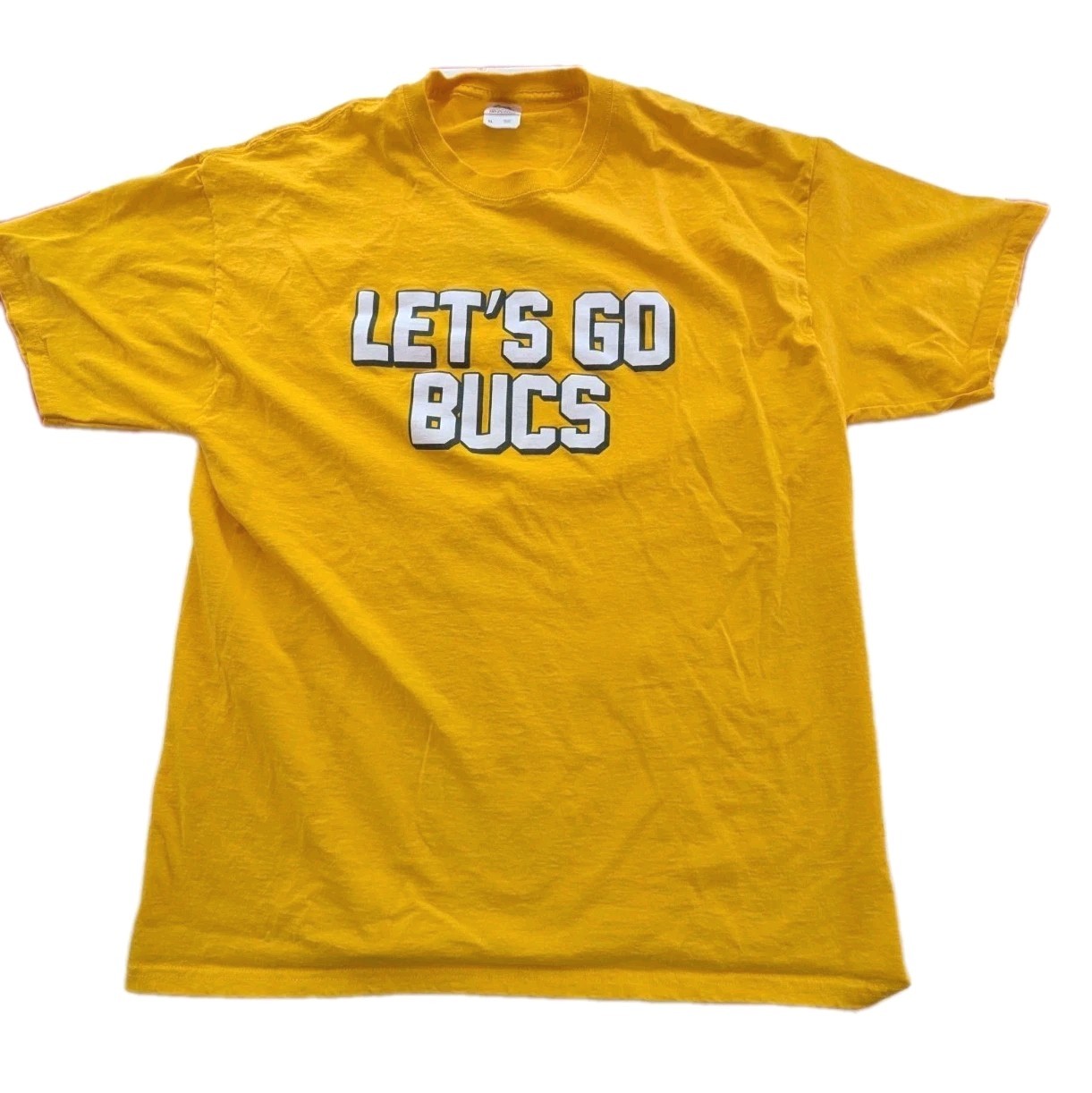 Pittsburgh Pirates Let’s Go Bucs Yellow Short Sleeve T-Shirt Men’s XL