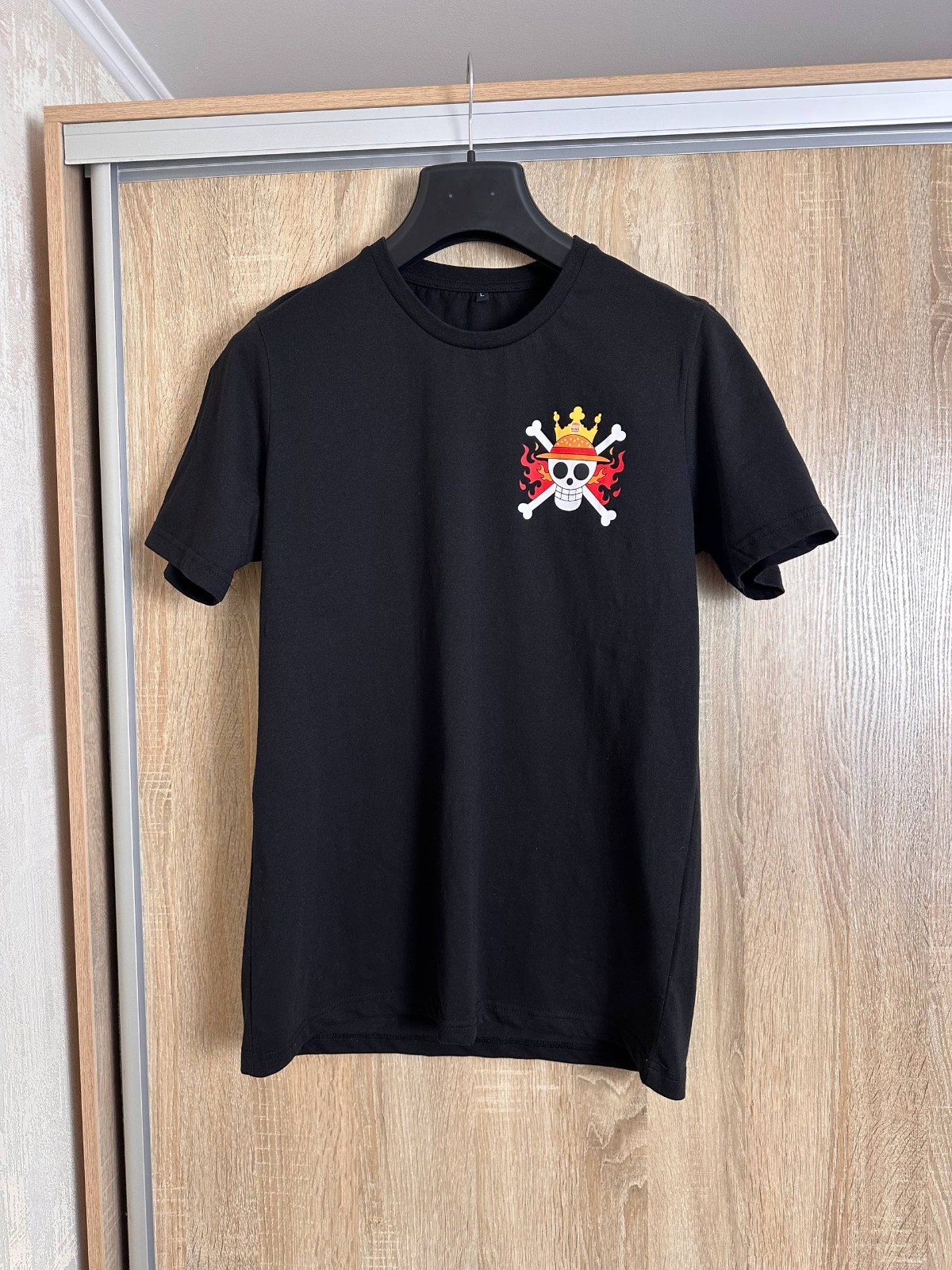 One Piece x Burger King Flame Grilling T Shirt Anime Japan Mens Size L Black
