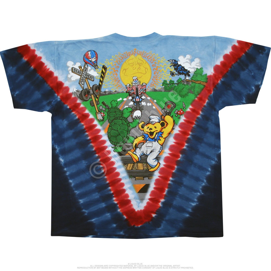 [Limited Edition] Vintage Grateful Dead Moto Sam Tie-Dye T-Shirt Liquid Blue
