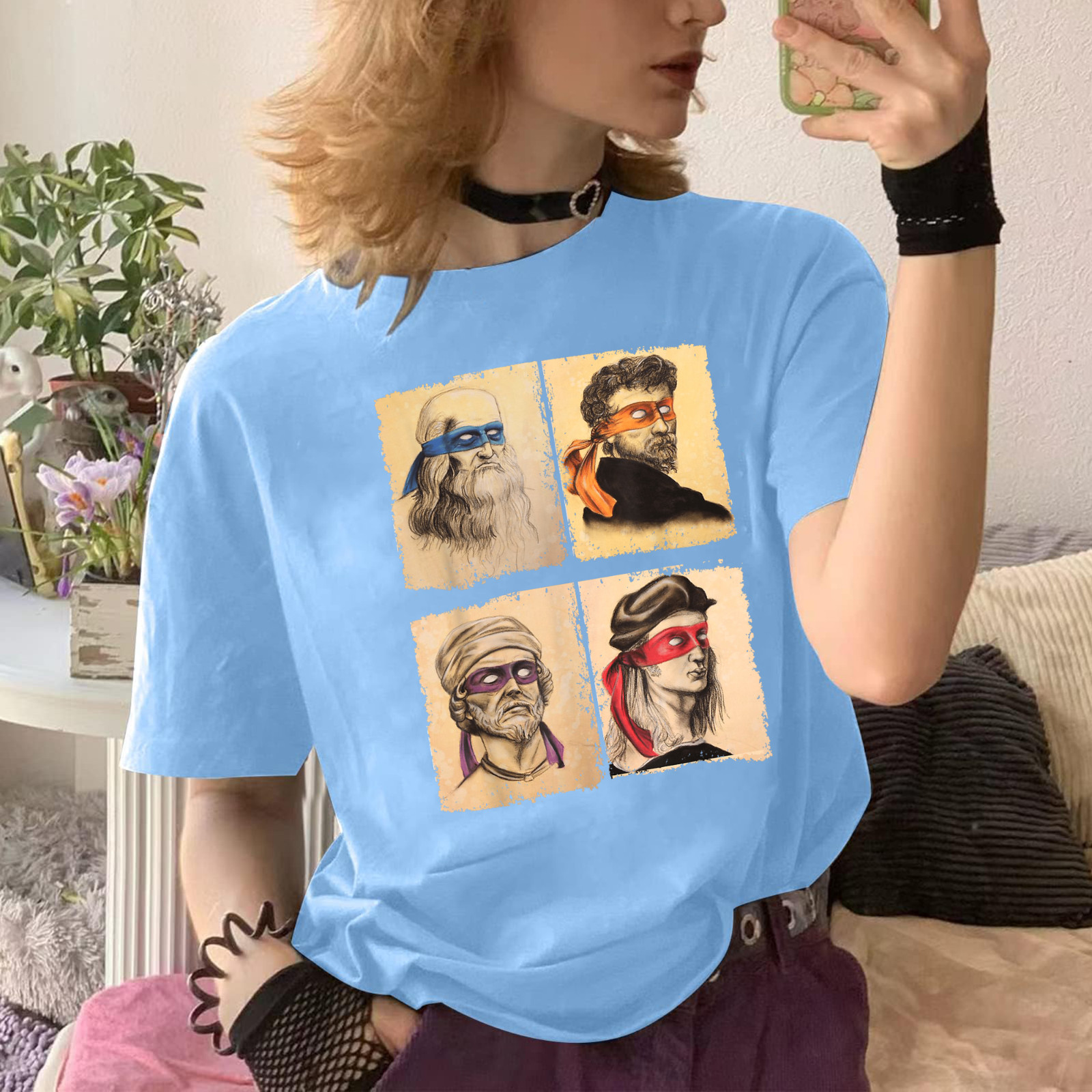 Humor Italian Artists T Shirt for Turtles Art Lovers T-Shirt