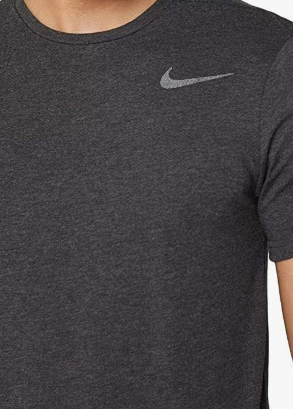 Nike Men Dri-Fit Breathe Training Top Tee Shirt AT3737-010 Charcoal Black Size M