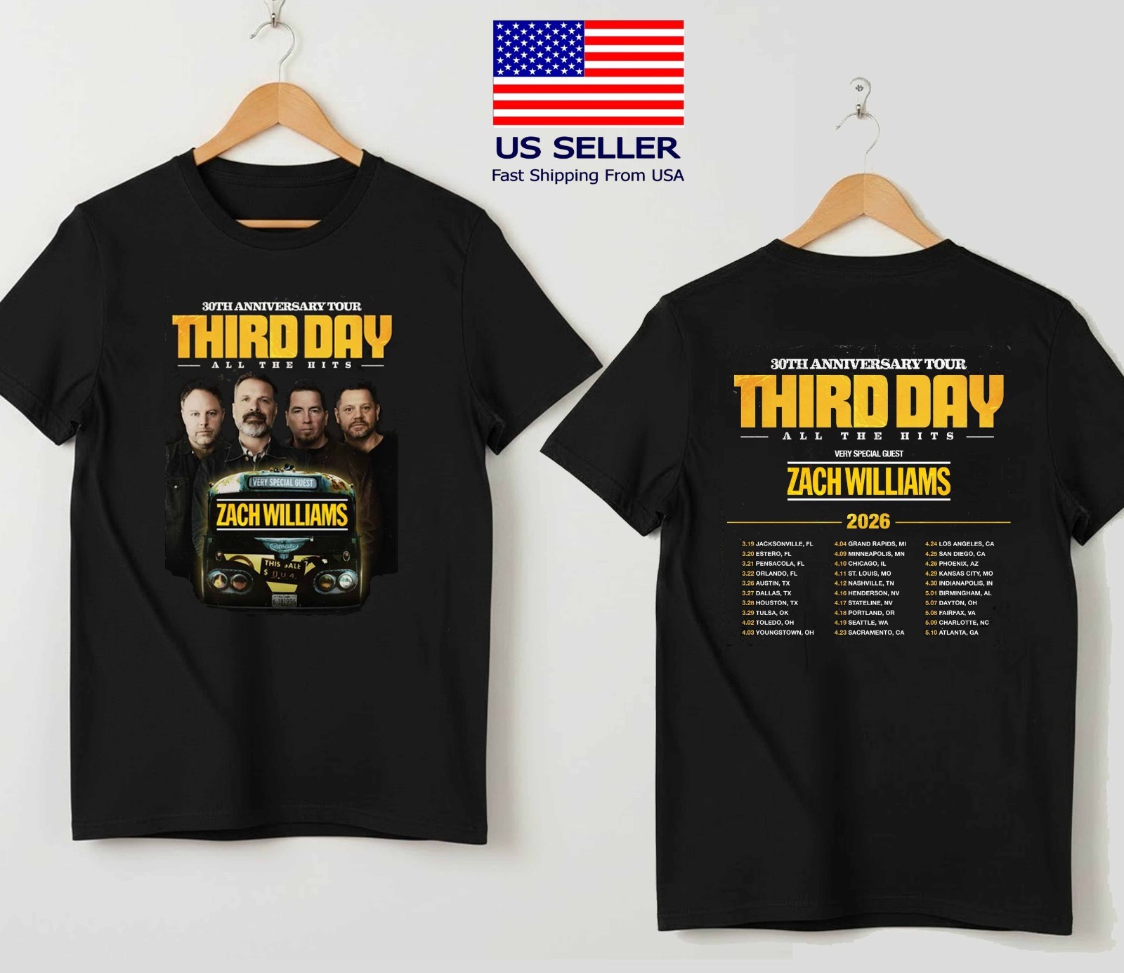 Third Day 30th Anniversary Tour 2026 Graphic T Shirt