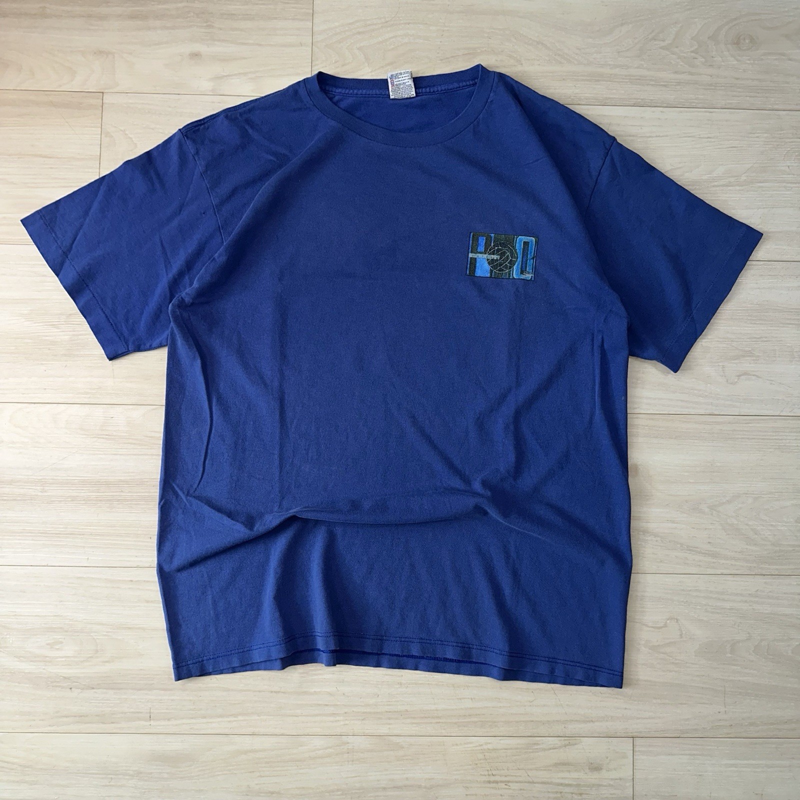 VTG 90s Speedo Volleyball Shirt Mens XL Blue Single Stitch Made USA Faded Surf